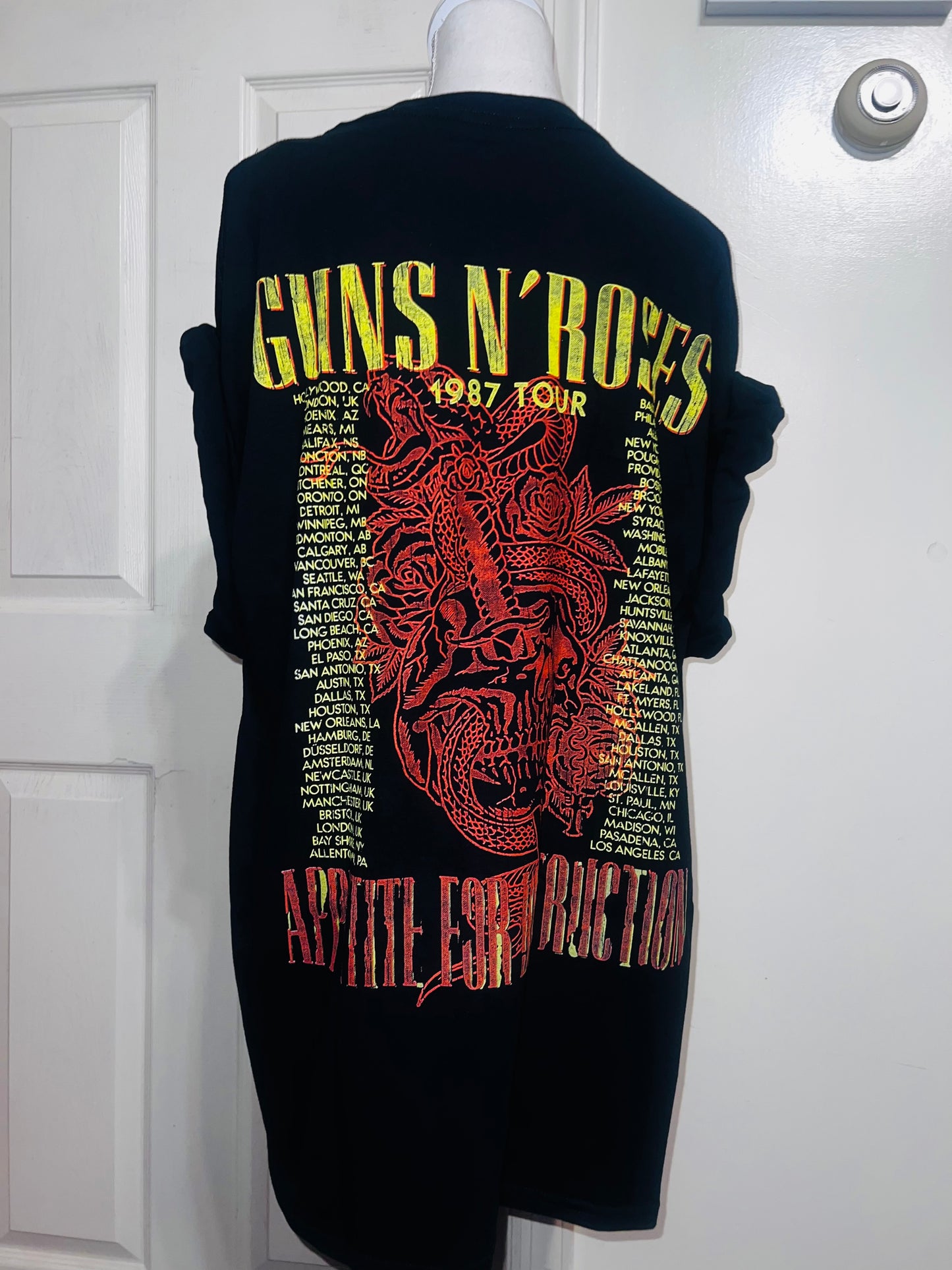 Guns N’ Roses Double Sided Oversized Distressed Tee