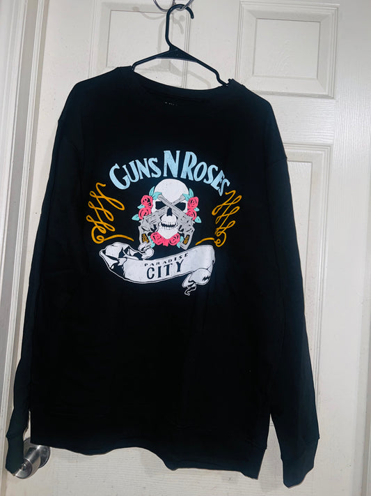 Guns N’ Roses Oversized Distressed Sweatshirt
