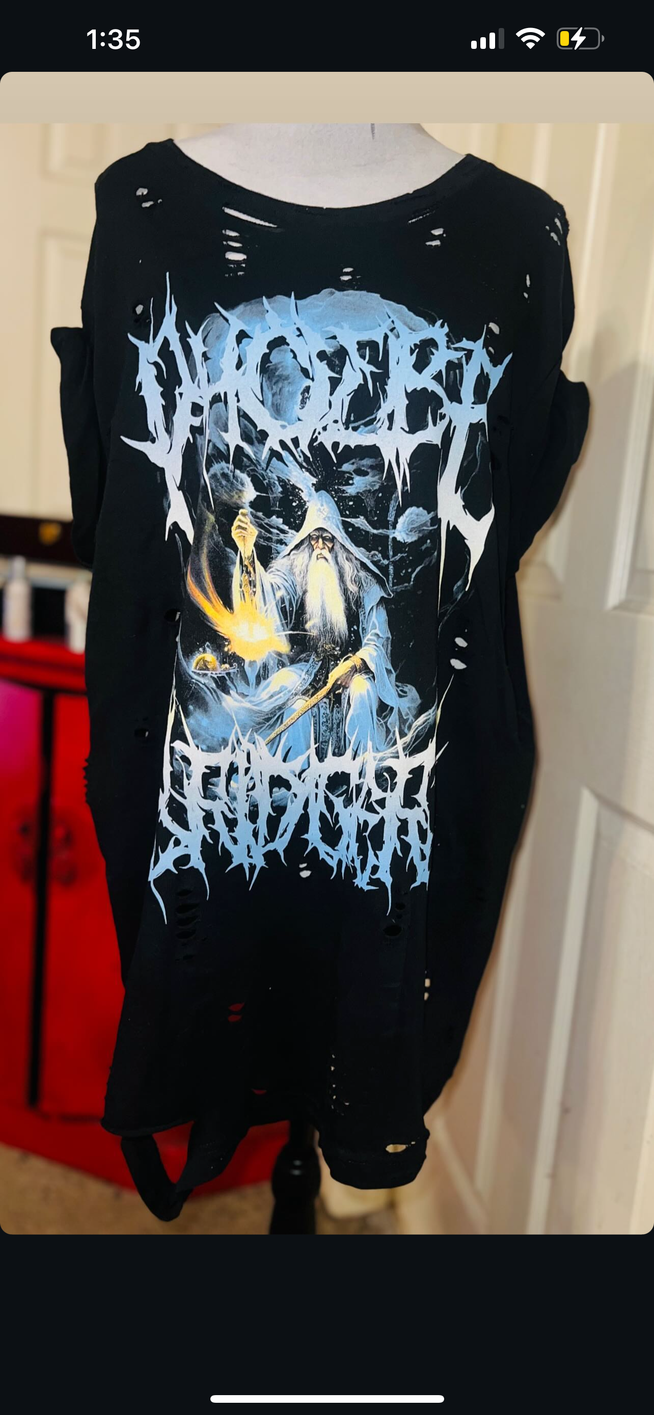 Phoebe Bridgers Oversized Distressed Tee