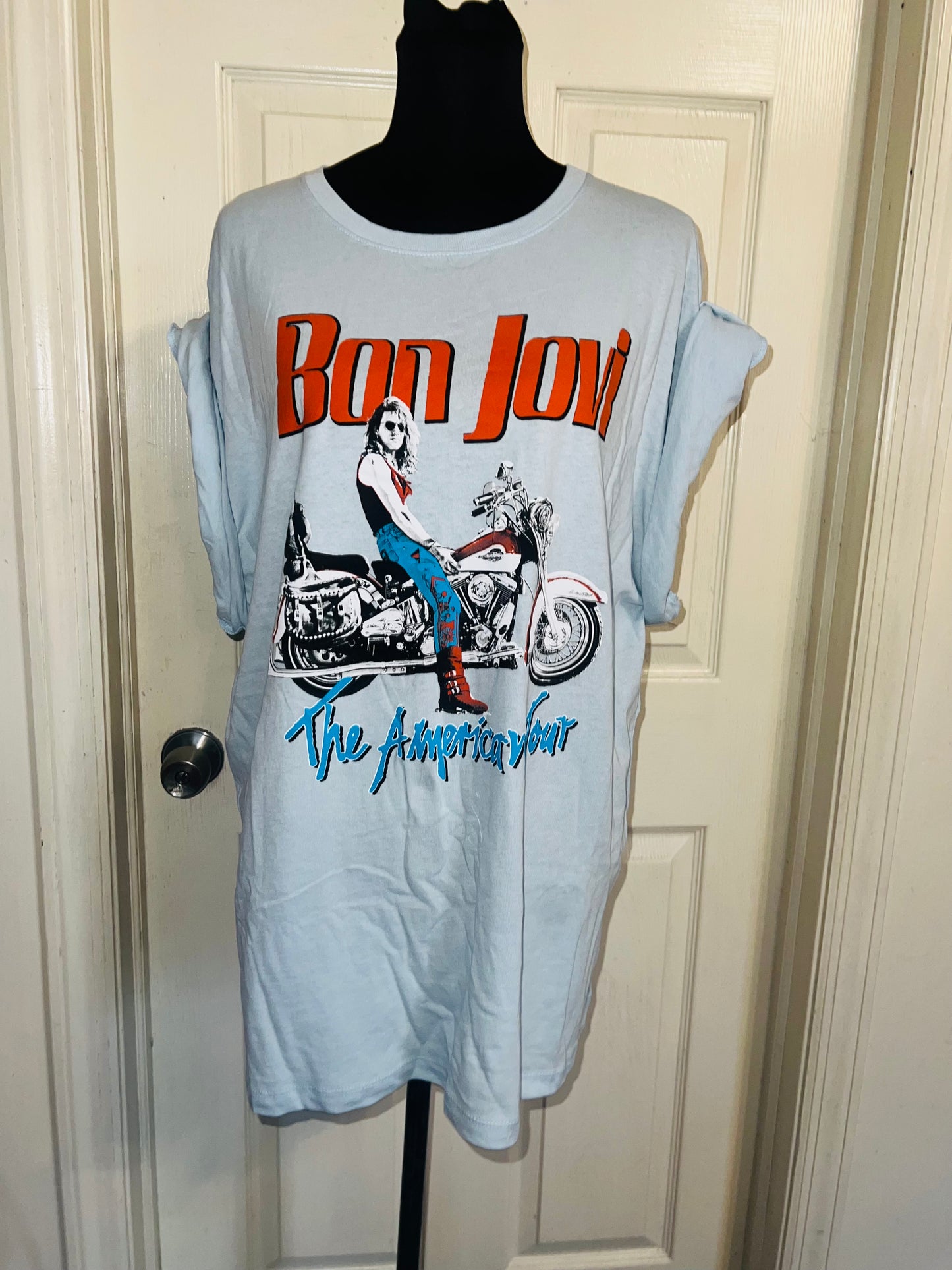 Bon Jovi Oversized Distressed Tee