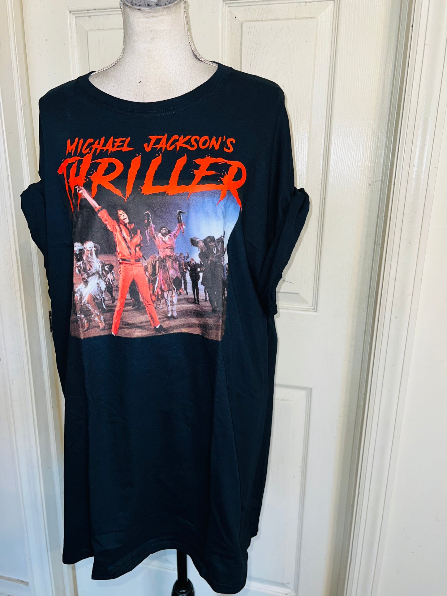 Michael Jackson Thriller Oversized Distressed Tee