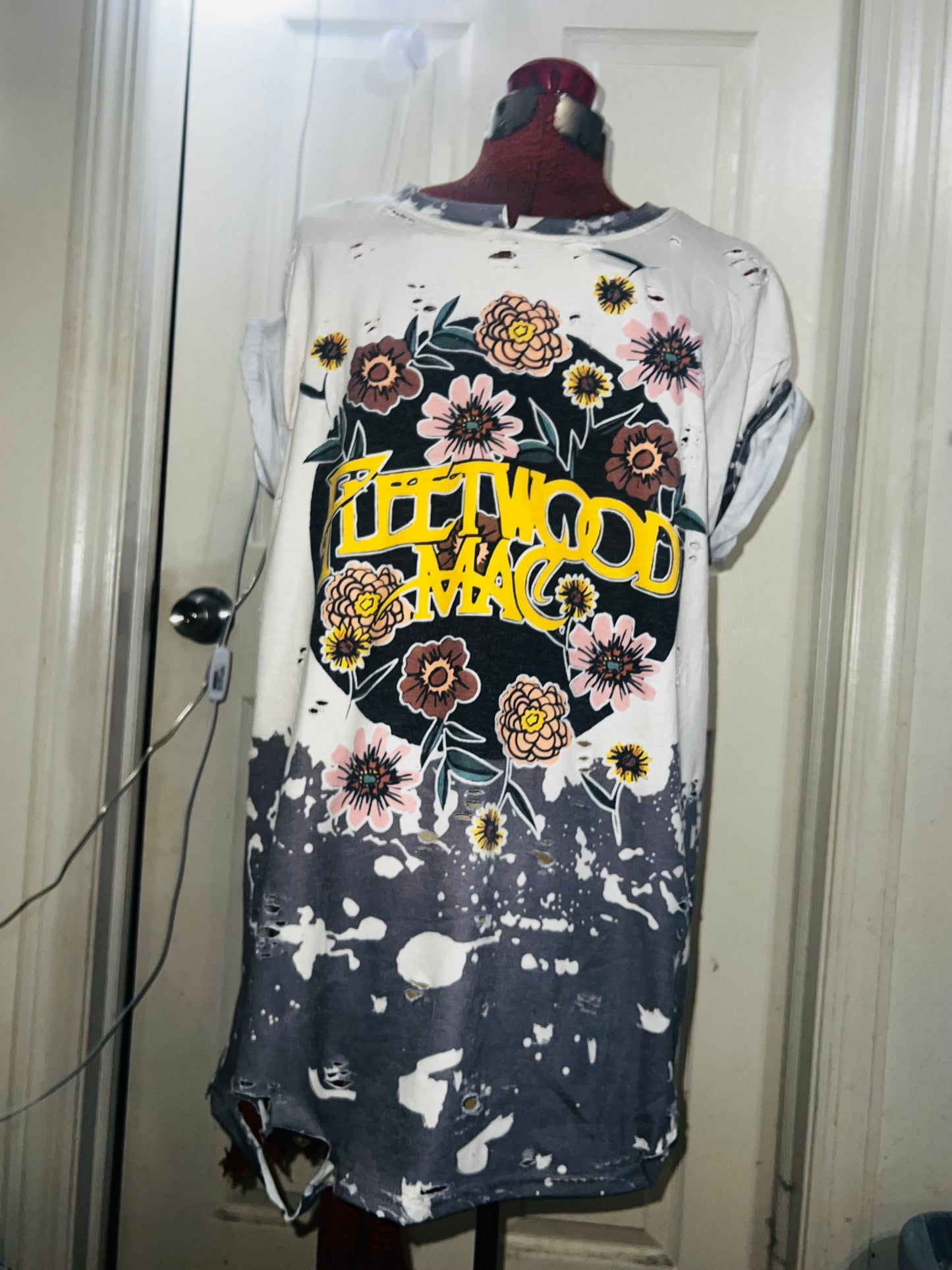 Fleetwood Mac Floral Distressed Tee