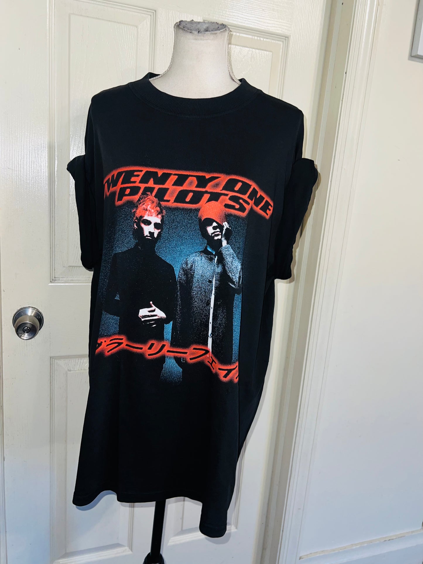 Twenty One Pilots Oversized Distressed Tee