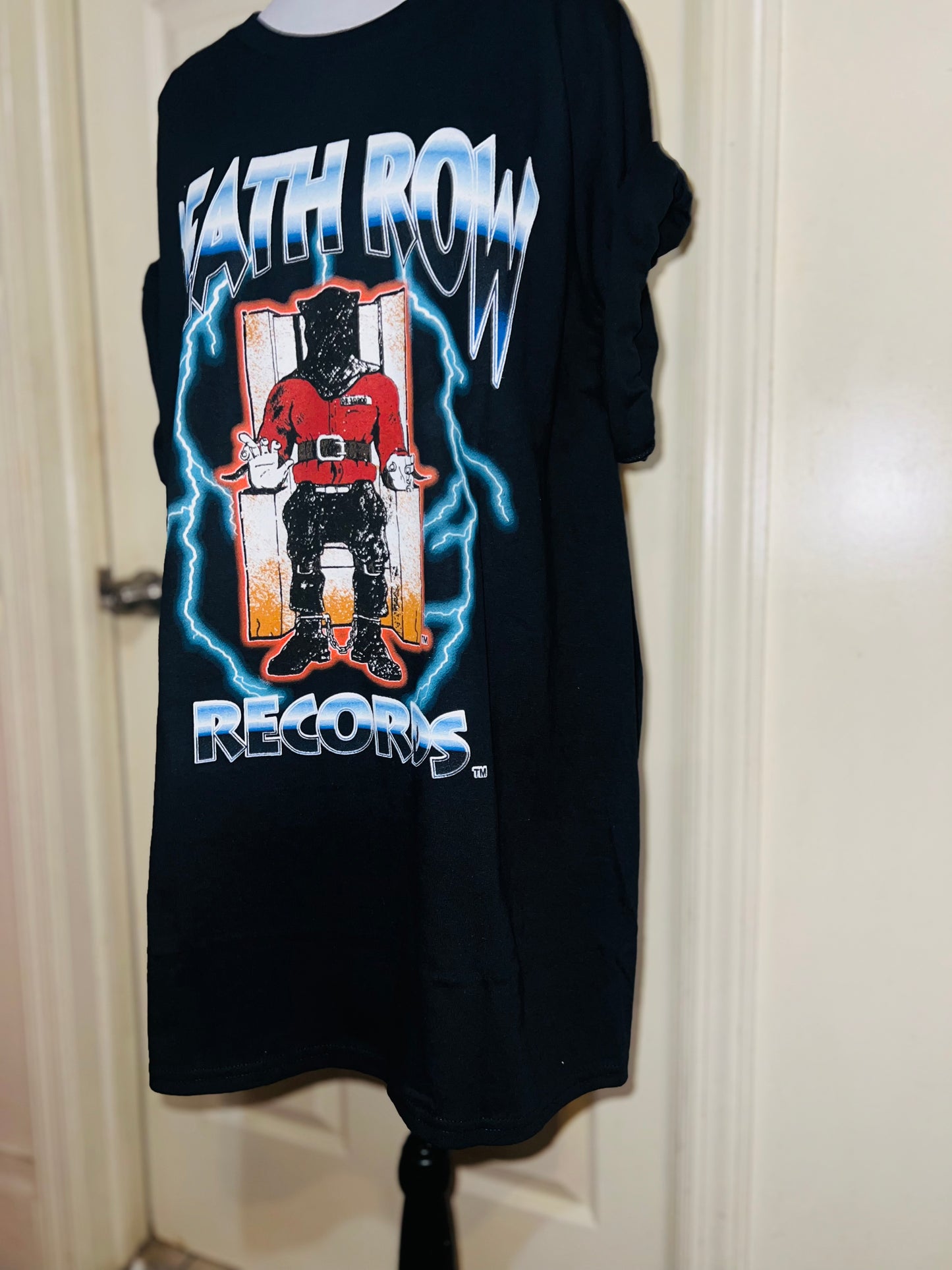 Death Row Records Oversized Distressed Tee