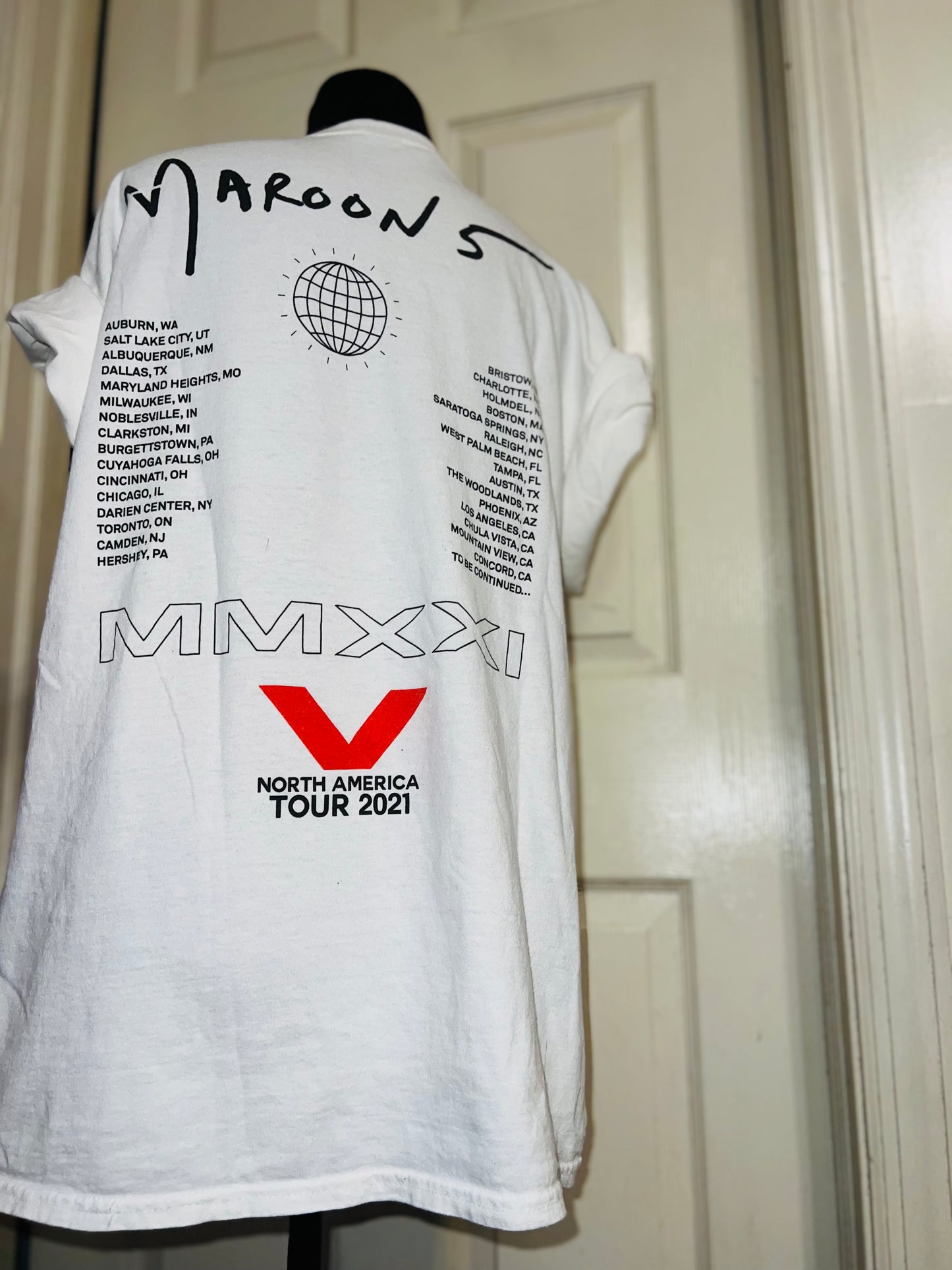 Maroon 5 Double Sided Distressed Tour Tee