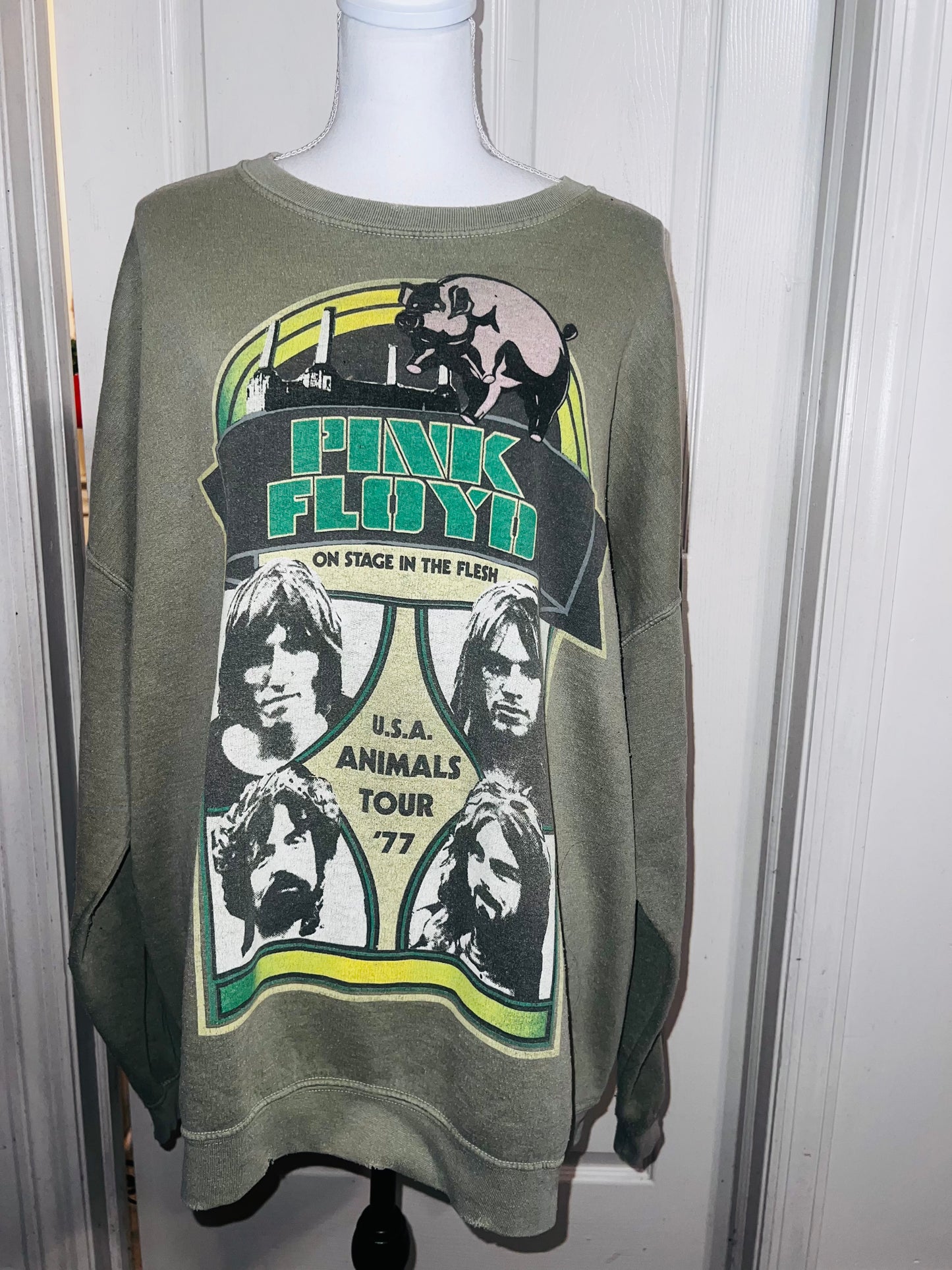 Pink Floyd Oversized Distressed Sweatshirt