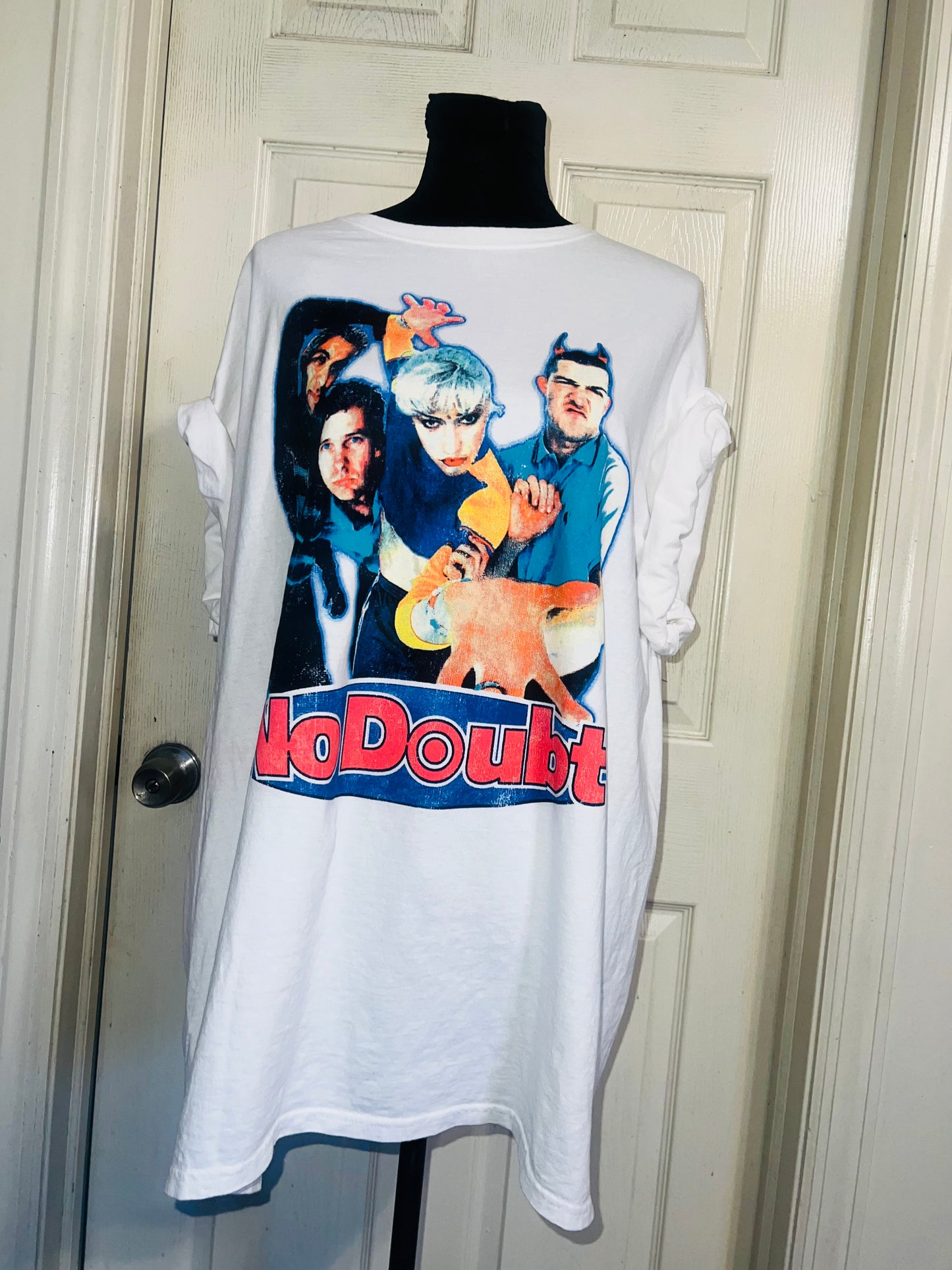 No Doubt Oversized Distressed Tee