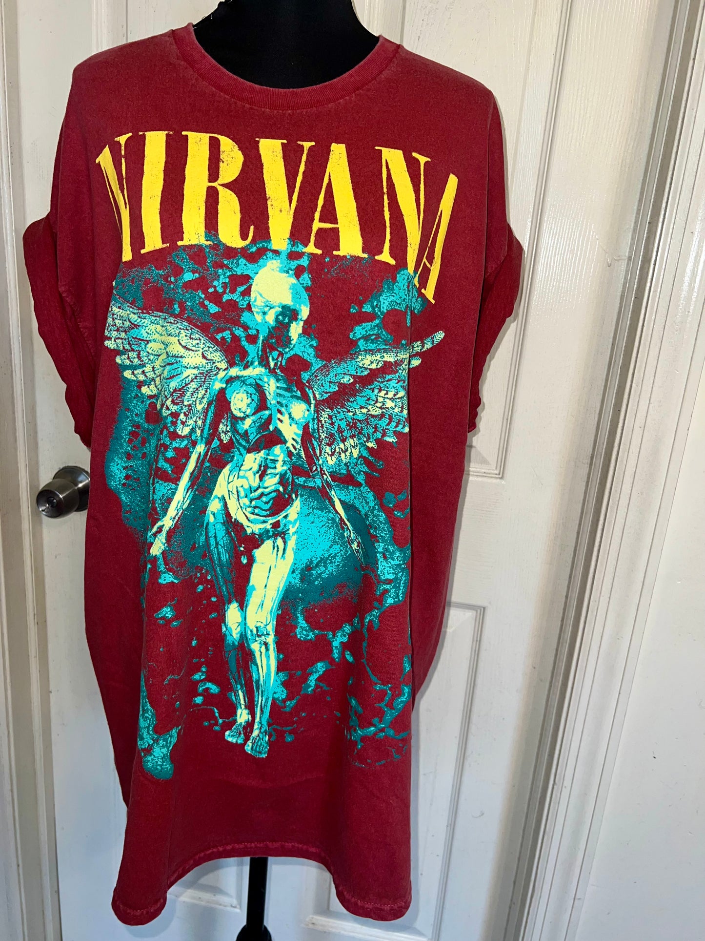 Nirvana Oversized Distressed Tee