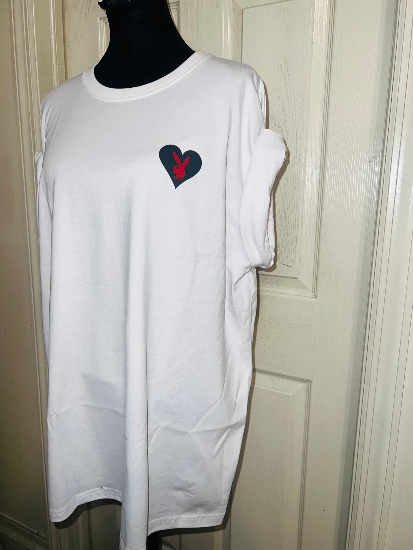 Playboy Double Sided Oversized Distressed Tee