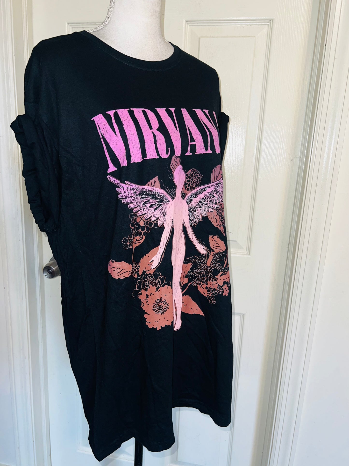 Nirvana Oversized Distressed Tee