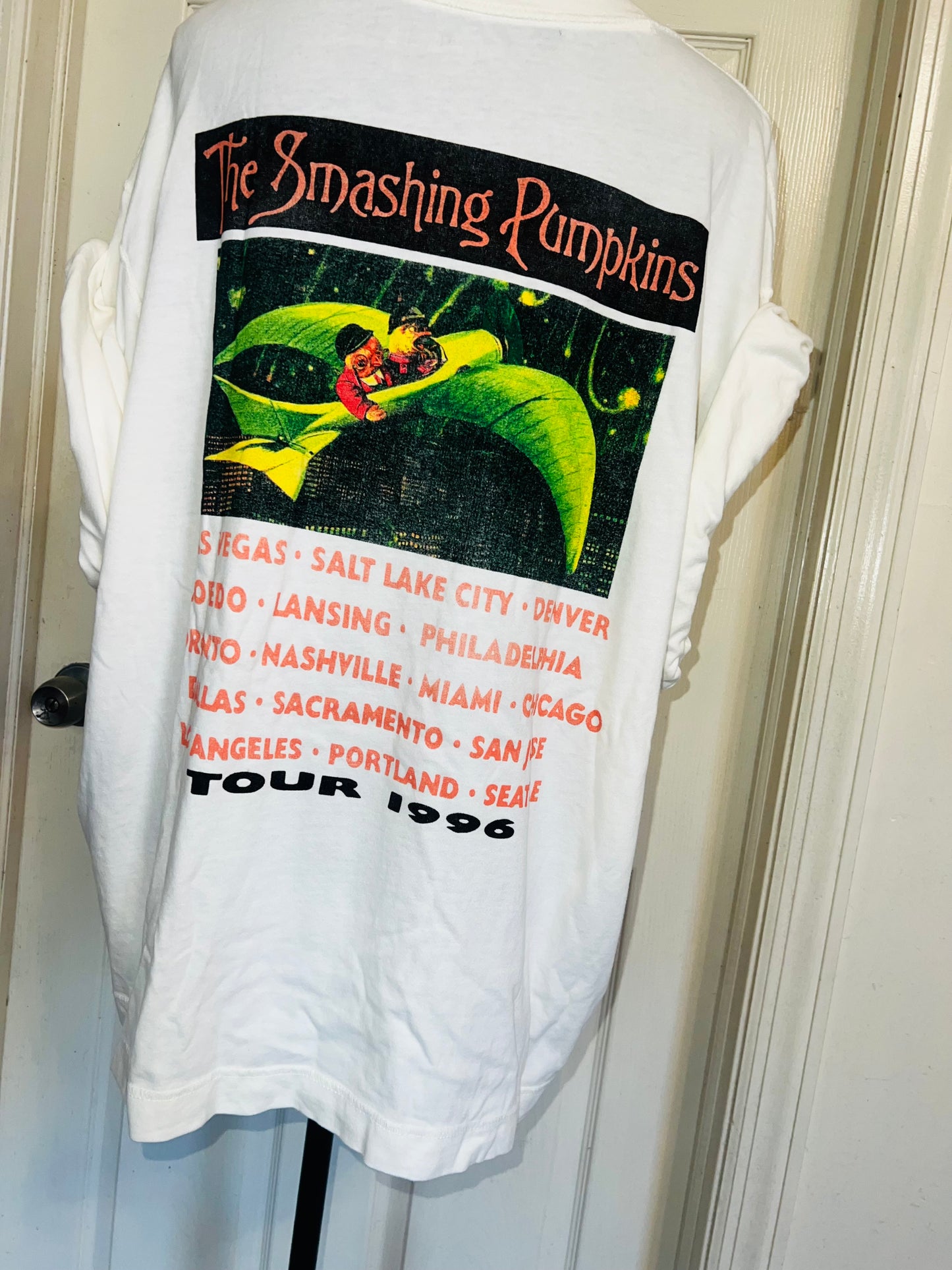 The Smashing Pumpkins Double Sided Oversized Distressed Tee