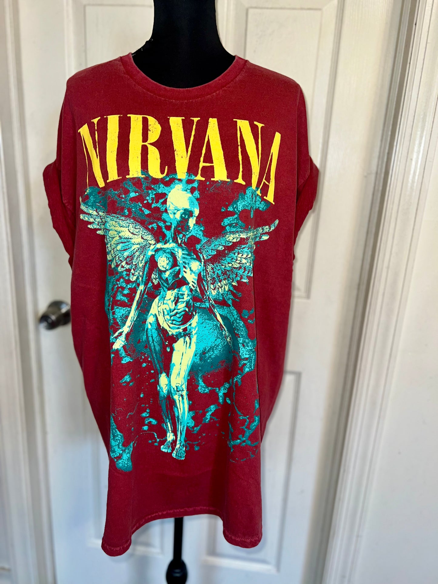 Nirvana Oversized Distressed Tee