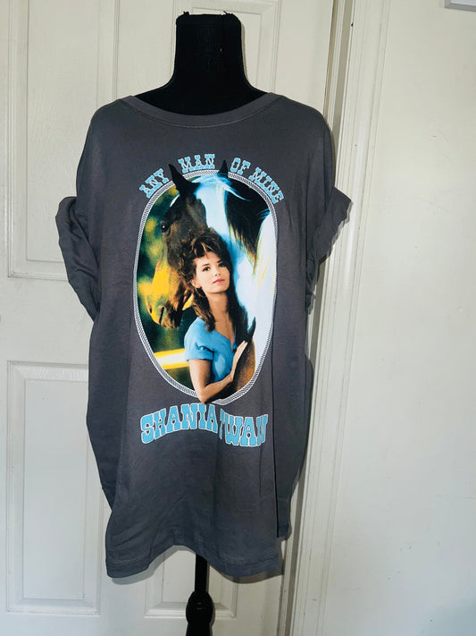 Shania Twain Oversized Distressed Tee