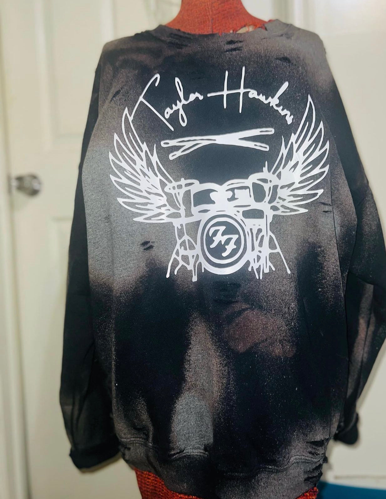 Taylor Hawkins Oversized Distressed Sweatshirt