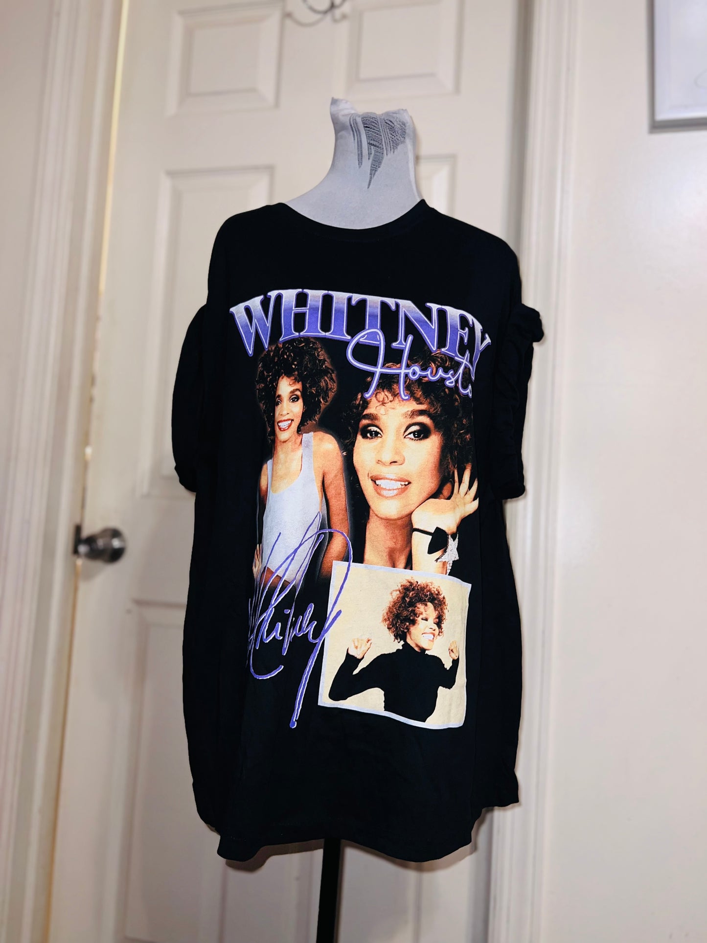 Whitney Houston Oversized Distressed Tee