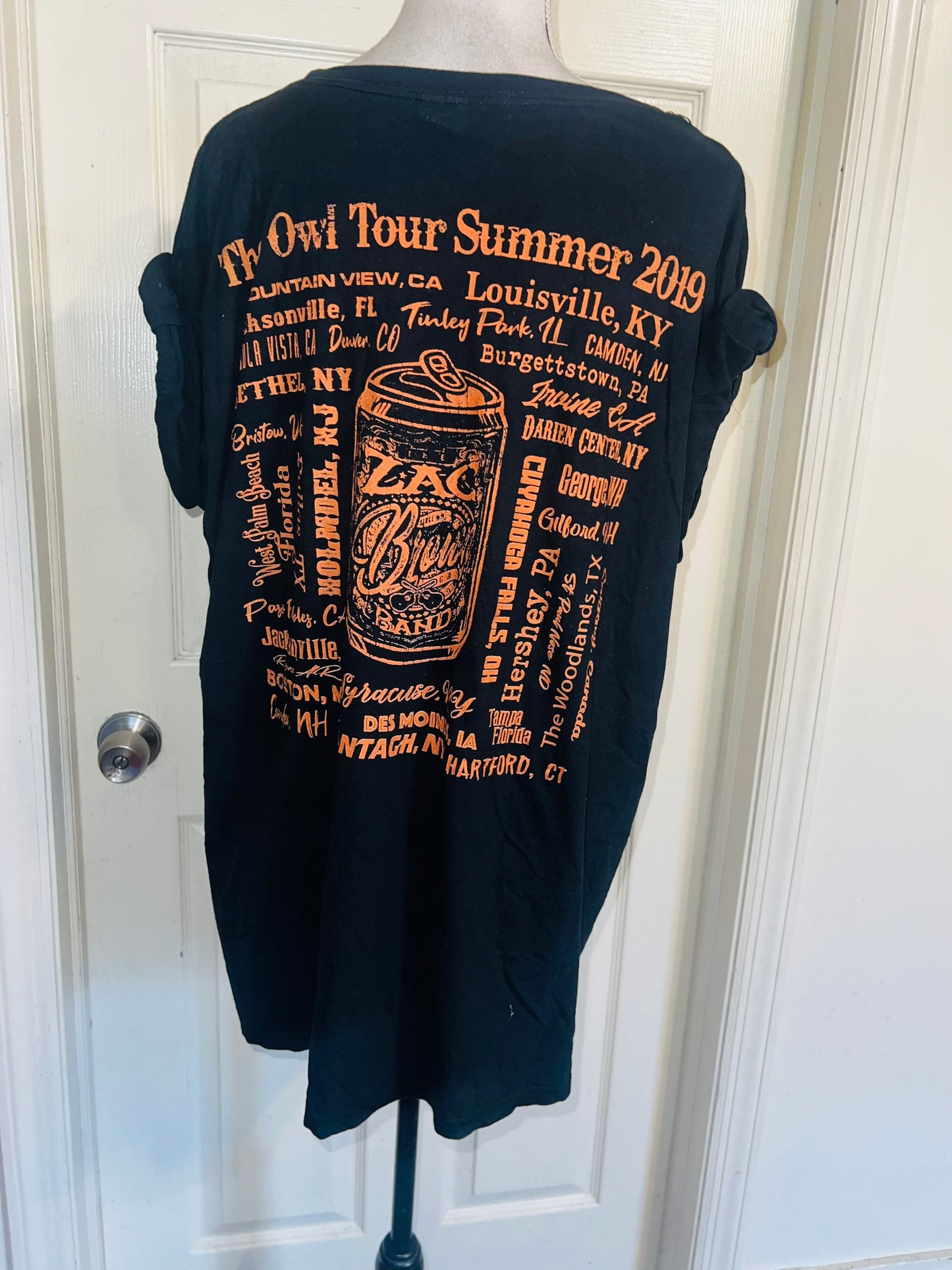Zac Brown Band Double Sides Oversized Distressed Tee