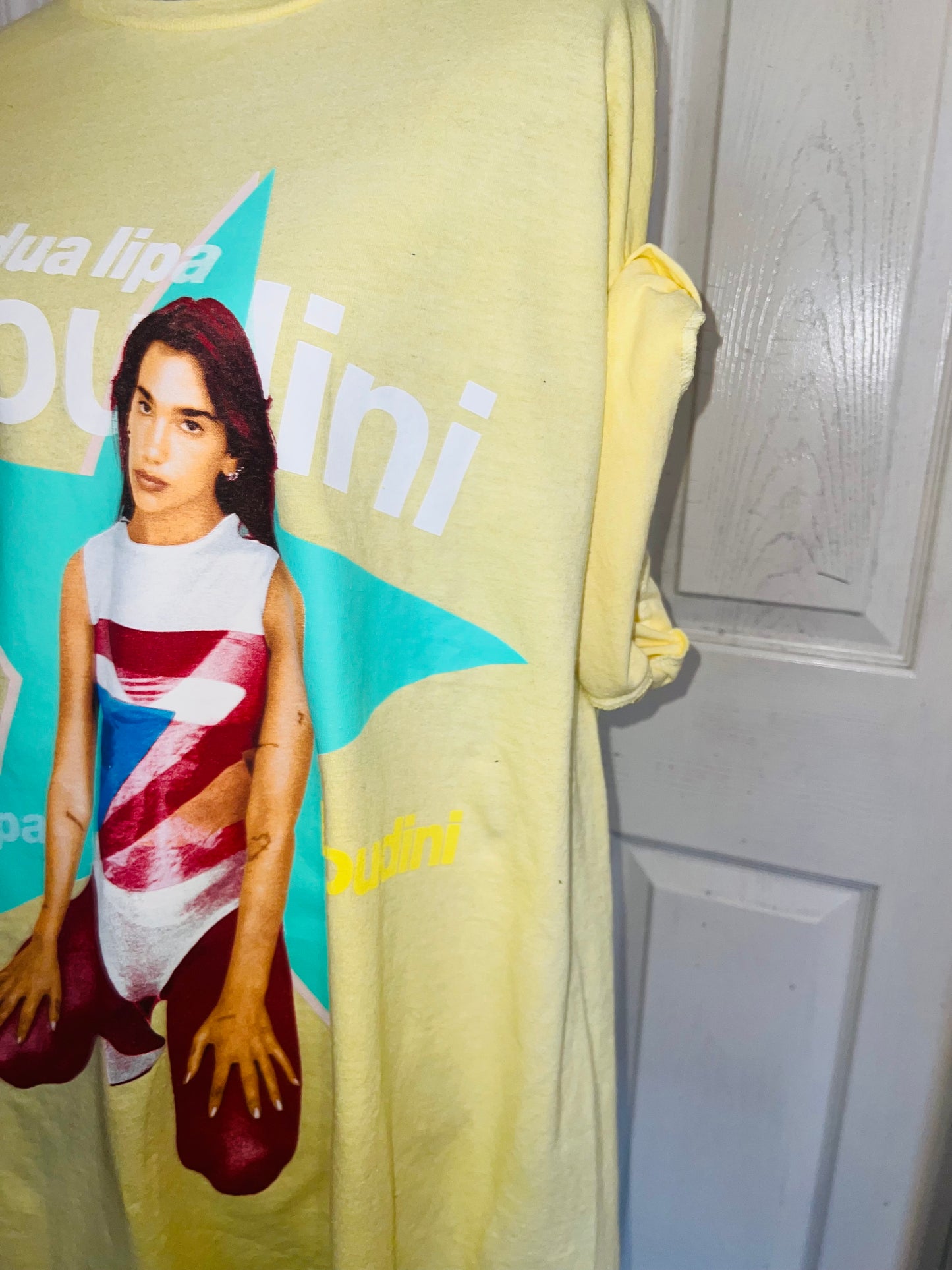 Dua Lipa Oversized Distressed Tee