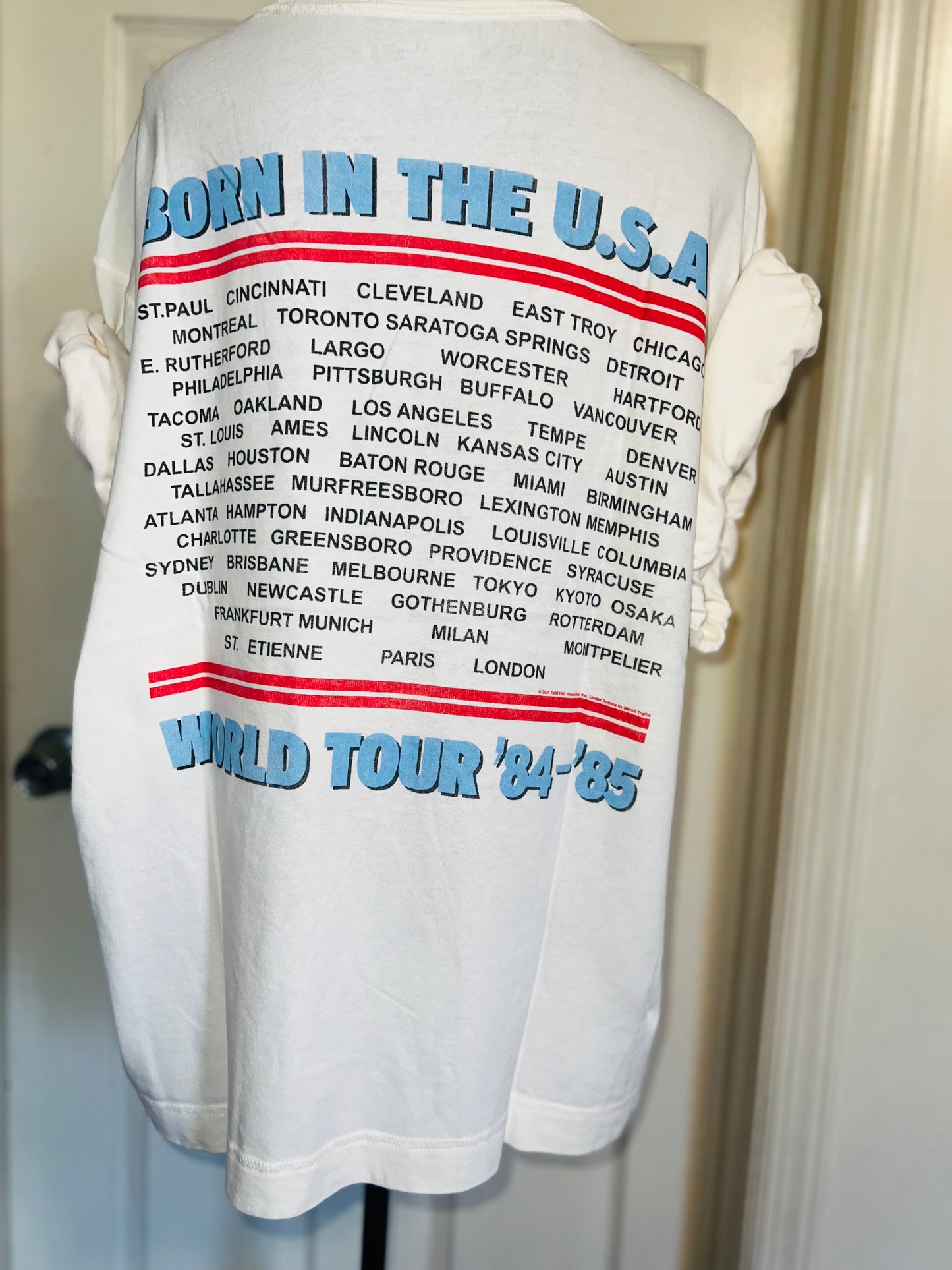Bruce Springsteen and the Street Band Double Sided Oversized Distressed Tee