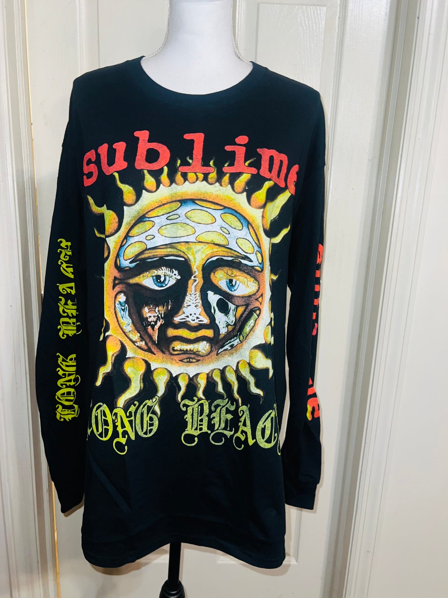 Sublime Oversized Distressed Long Sleeve Tee