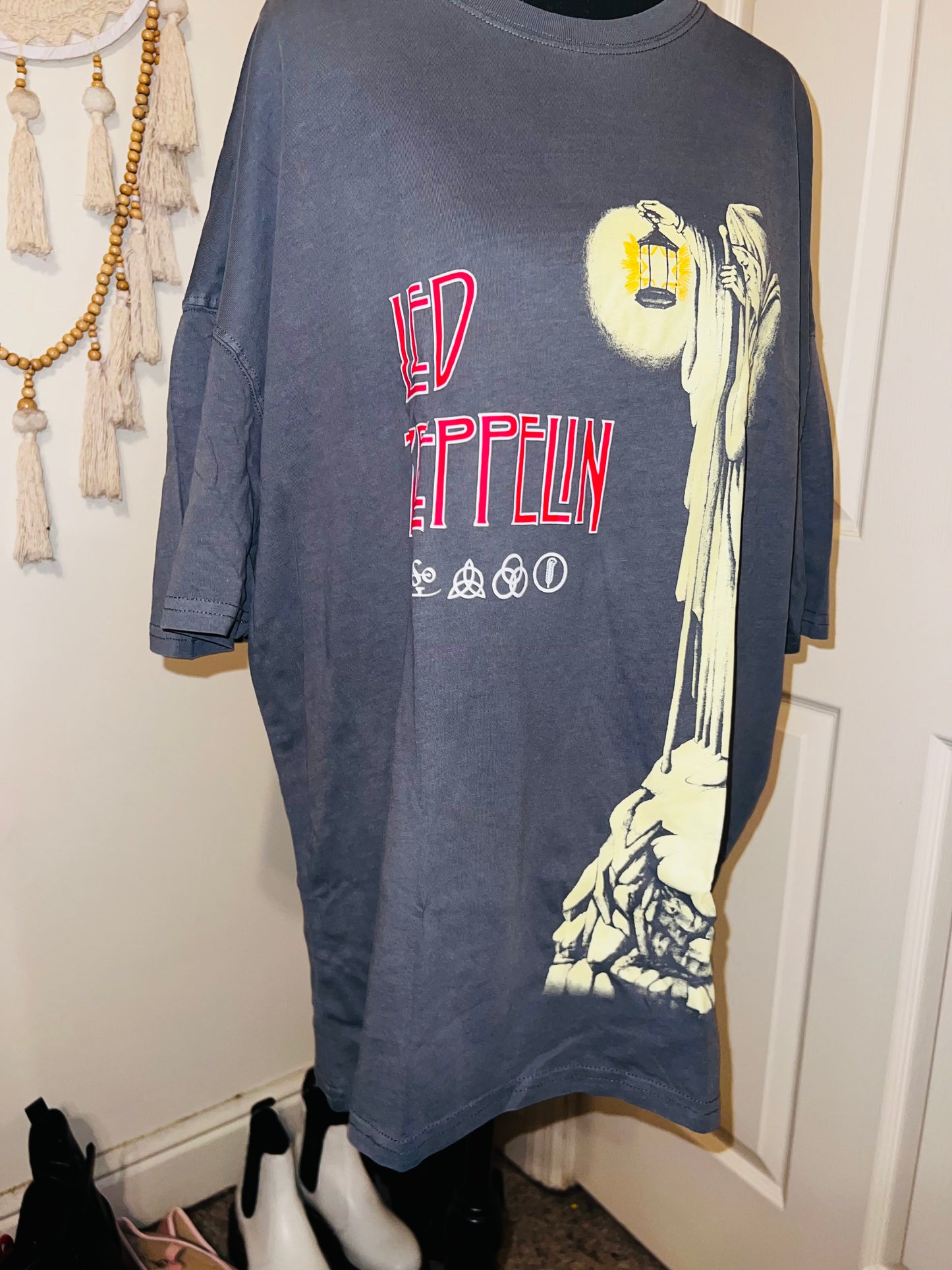 Led Zeppelin Oversized Distressed Tee