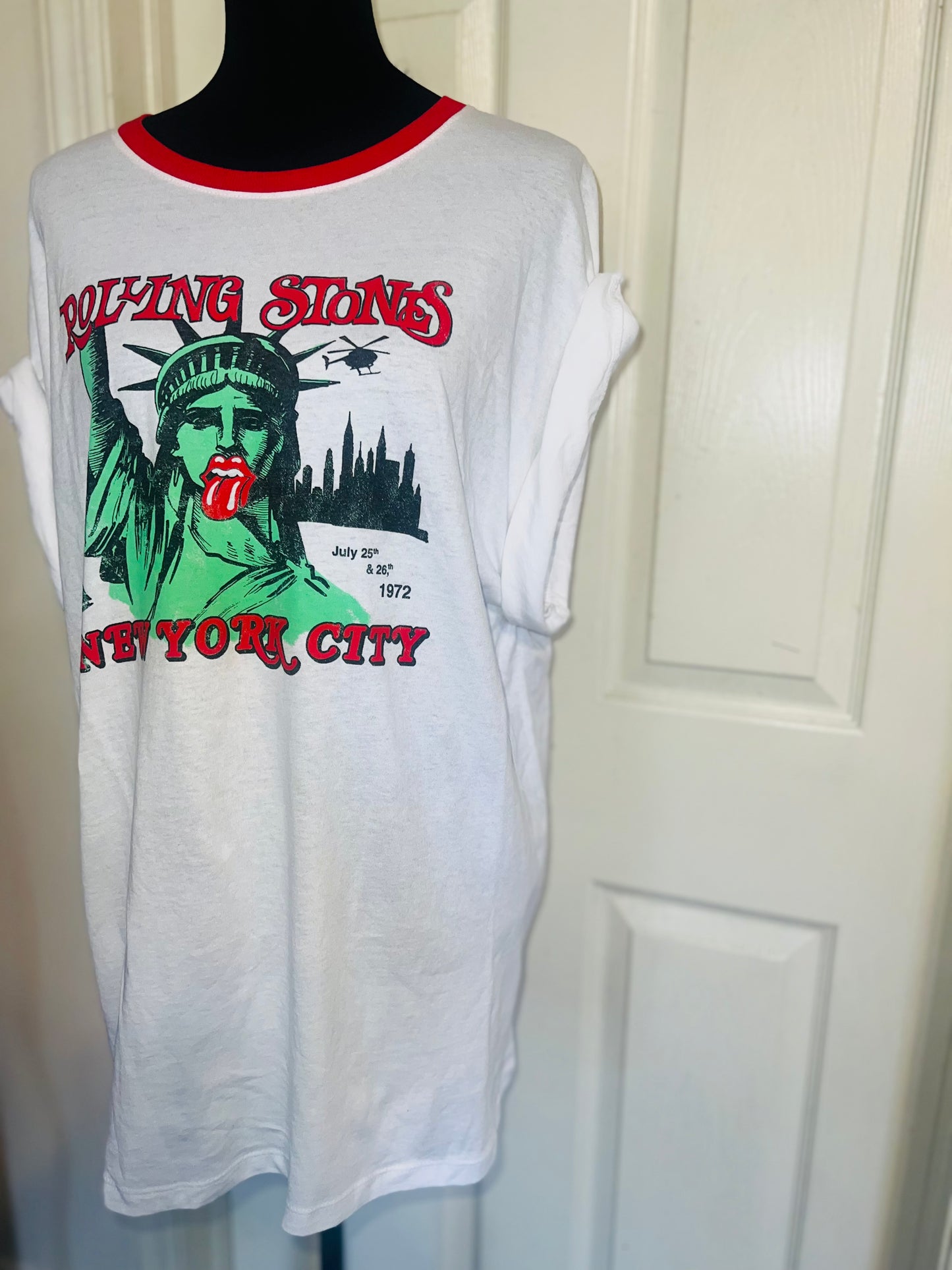 Rolling Stones Oversized Distressed Ted