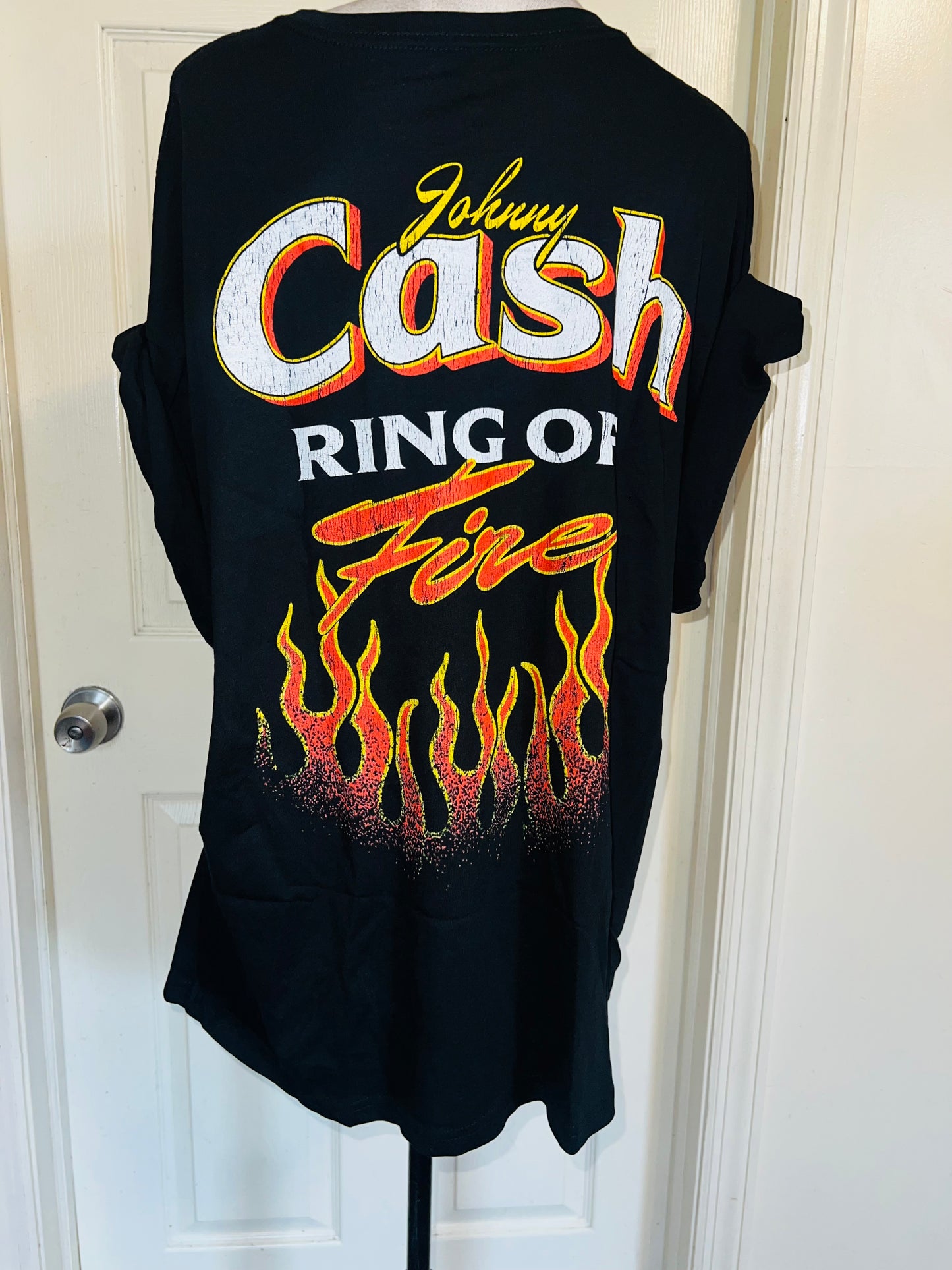 Johnny Cash Double Sided Oversized Distressed Tee