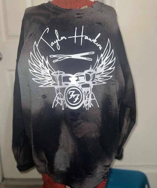 Taylor Hawkins Oversized Distressed Sweatshirt