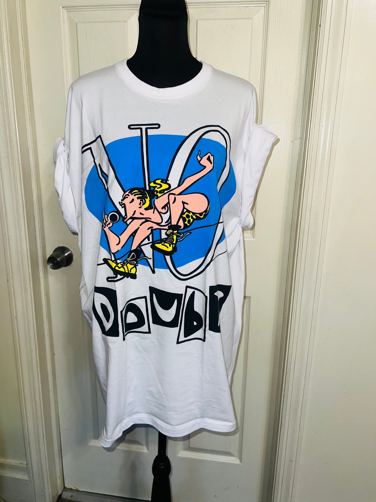 No Doubt Oversized Distressed Tee