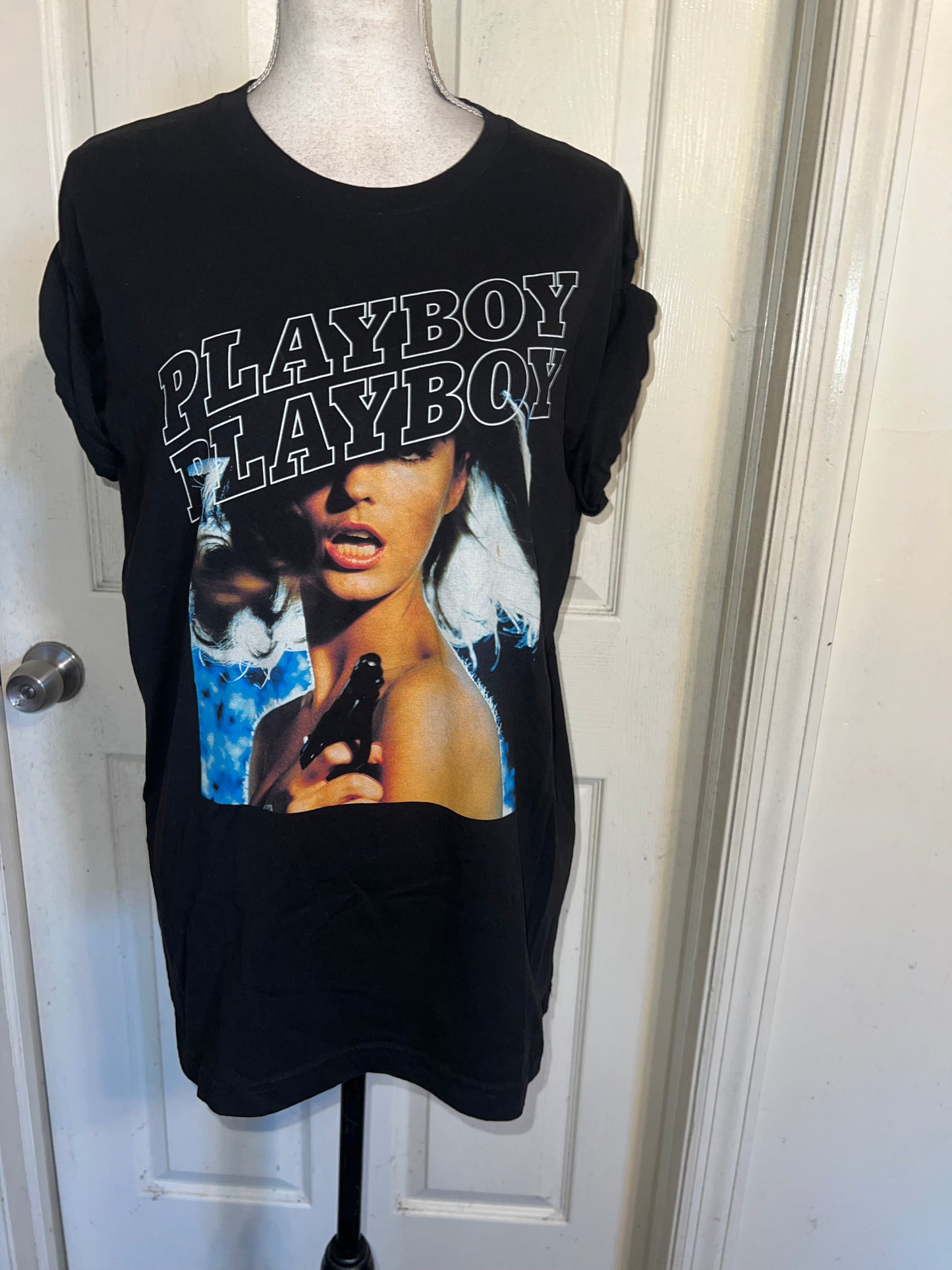 Playboy Oversized Distressed Tee