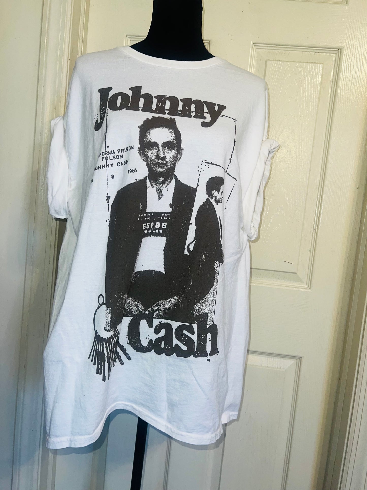 Johnny Cash Oversized Distressed Tee