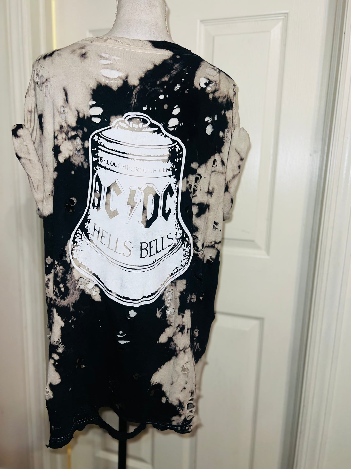 AC/DC Double Sided Oversized Distressed Tee