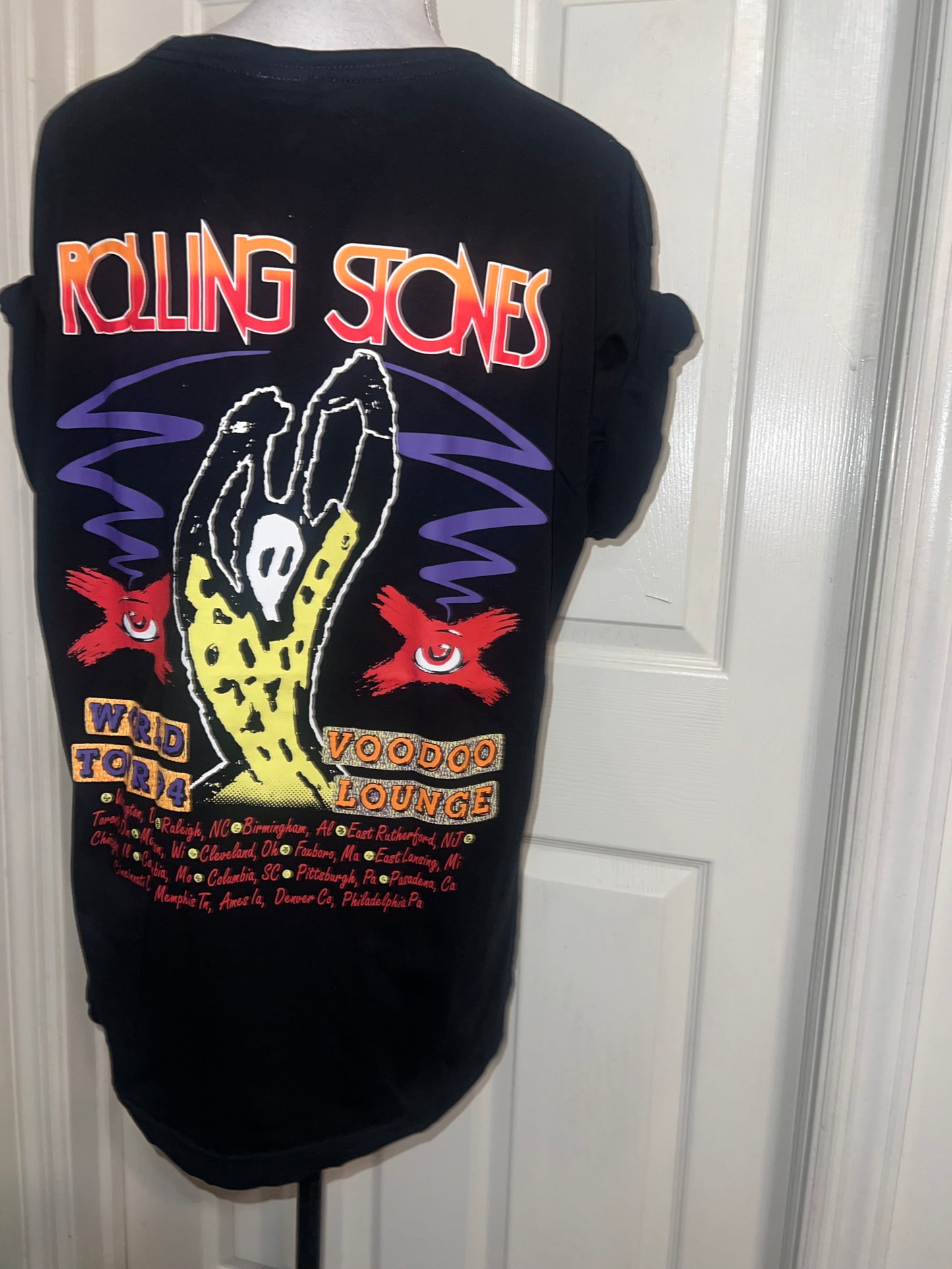 The Rolling Stones Double Sided Oversized Distressed Tee