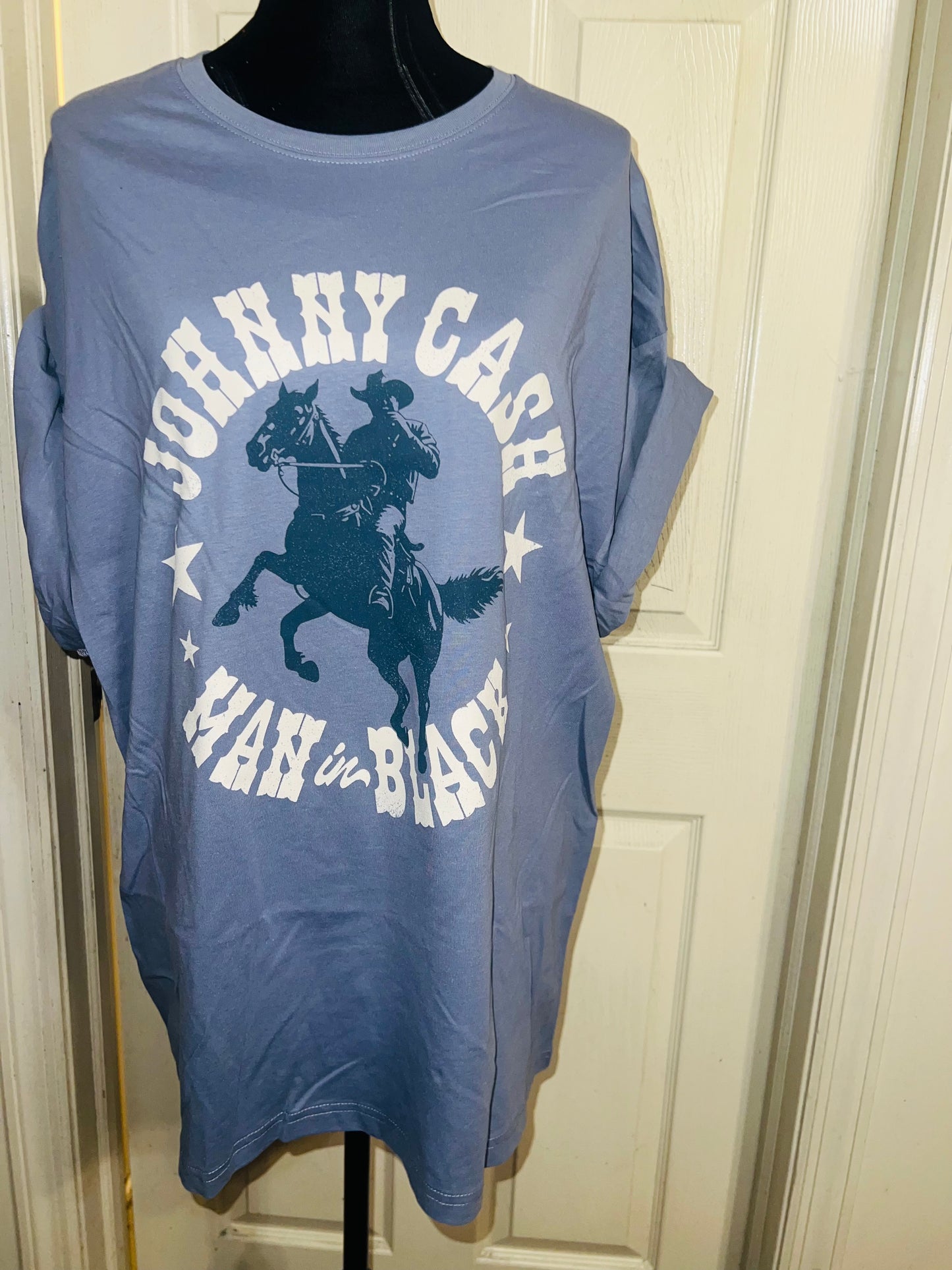 Johnny Cash Oversized Distressed Tee