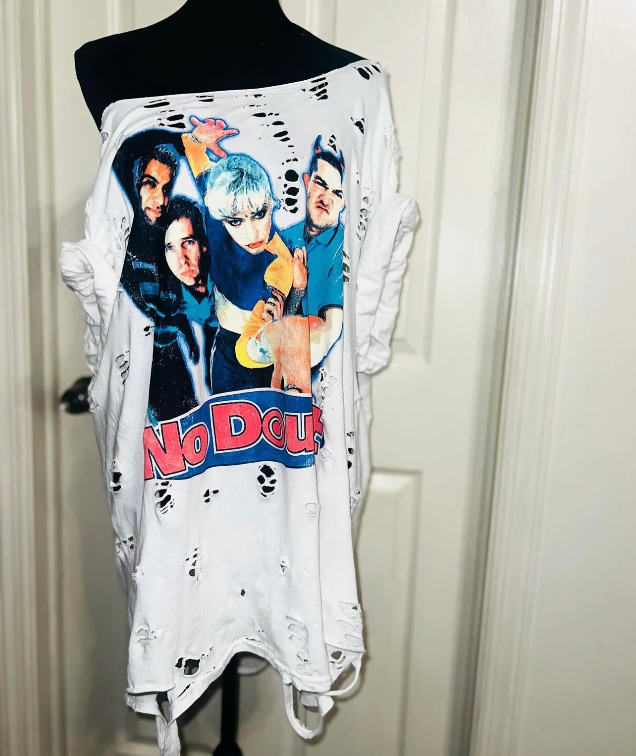 No Doubt Oversized Distressed Tee