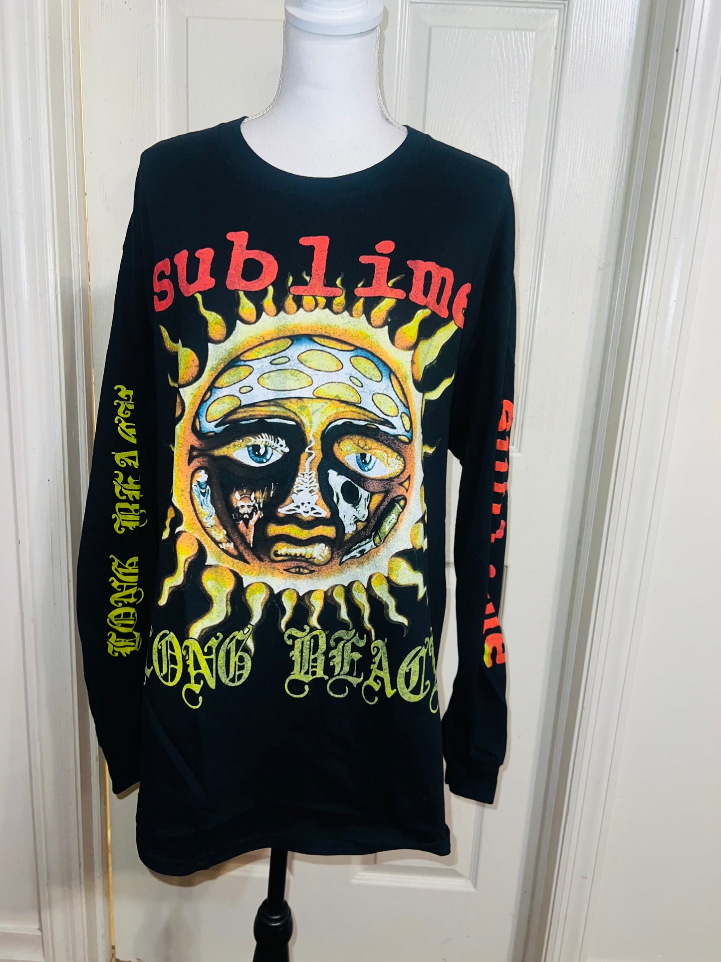 Sublime Oversized Distressed Long Sleeve Tee