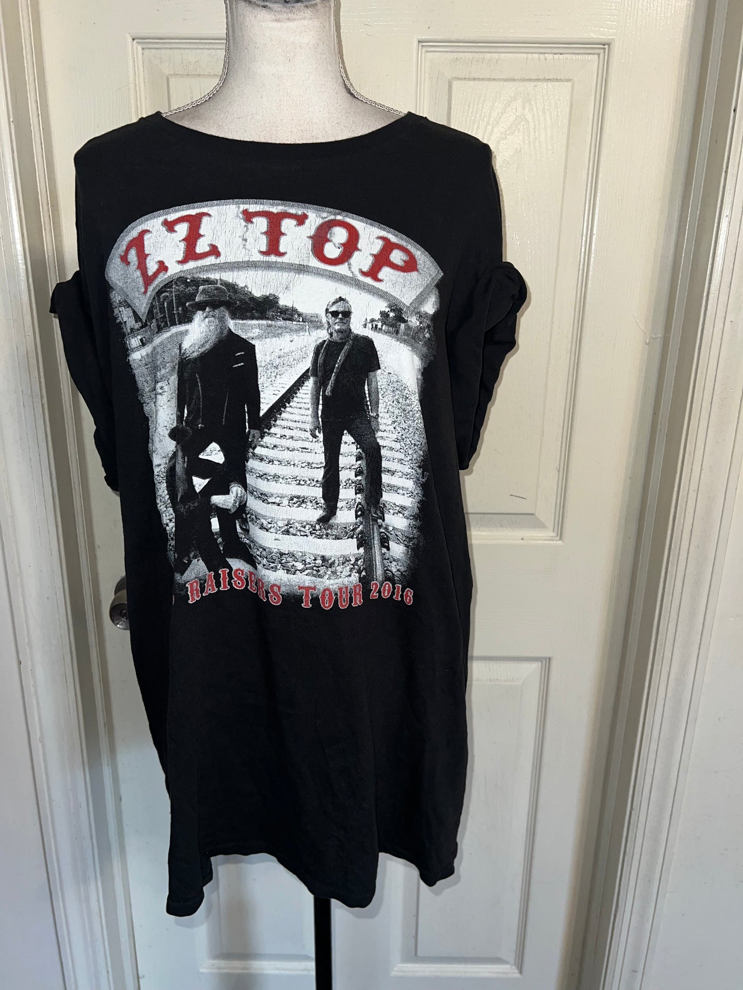 ZZ Top Double Sided Oversized Distressed Tee