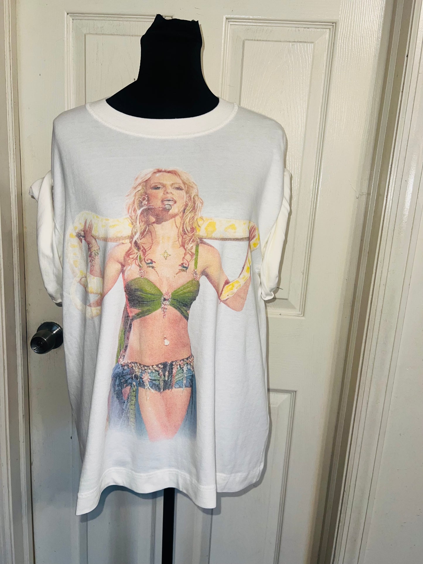 Britney Spears Oversized Distressed Tee