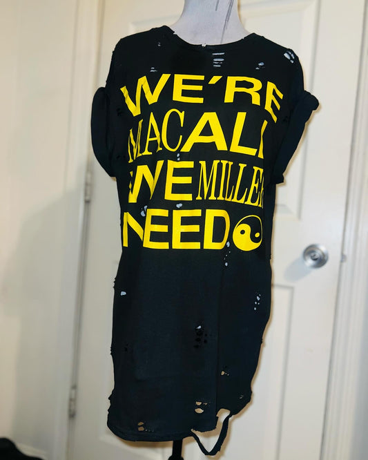 Mac Miller Oversized Distressed Tee
