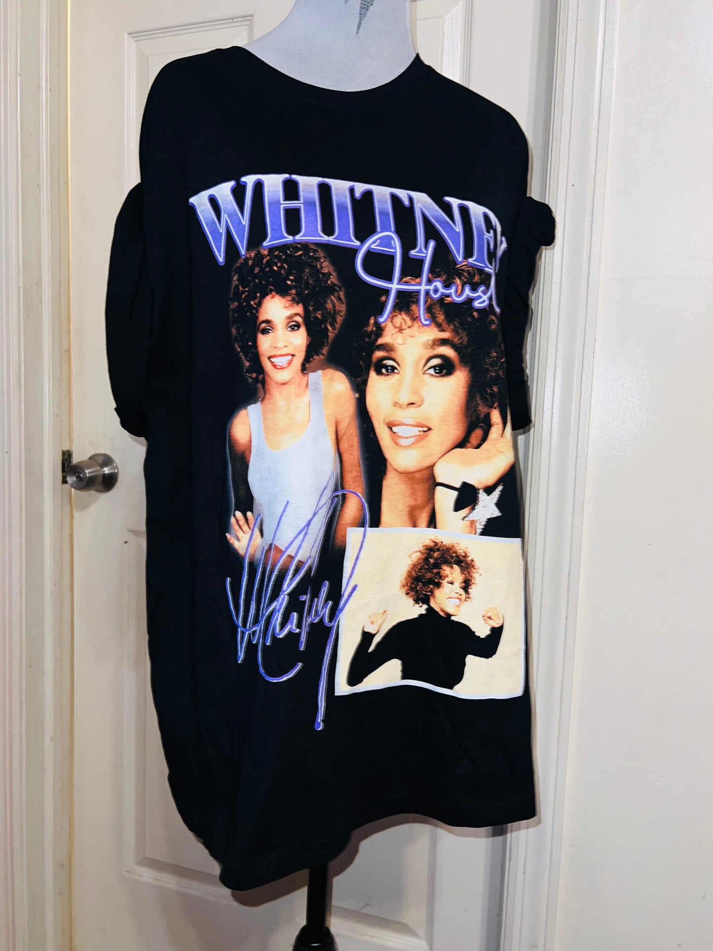 Whitney Houston Oversized Distressed Tee