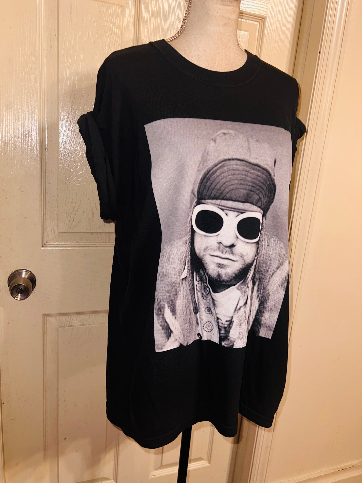 Kurt Cobain Oversized Distressed Tee