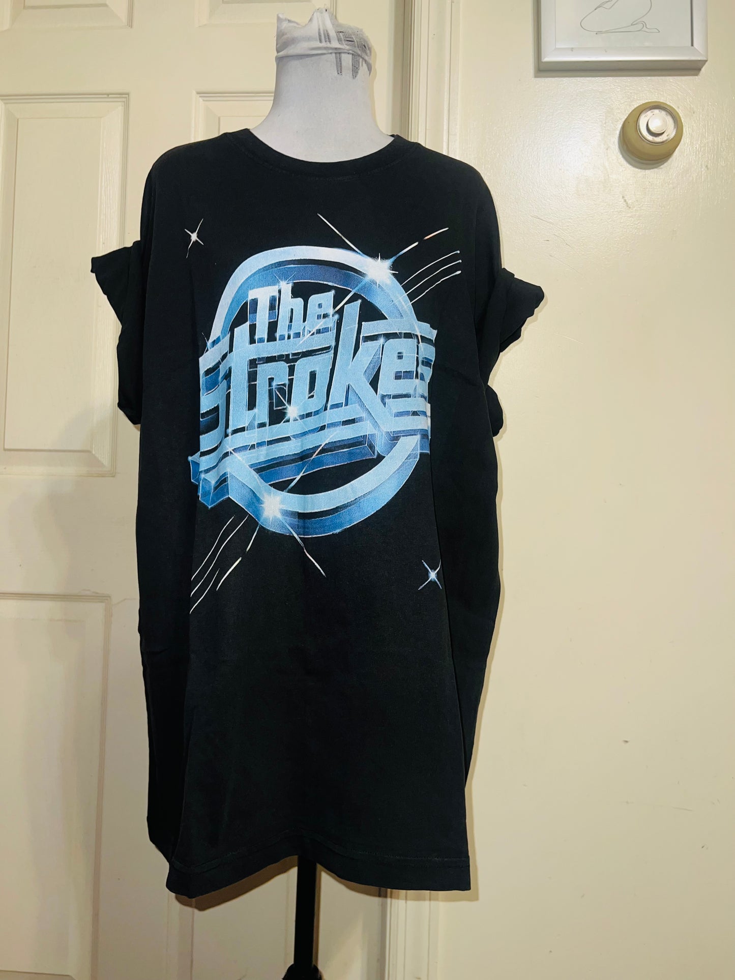 The Strokes Oversized Distressed Tee