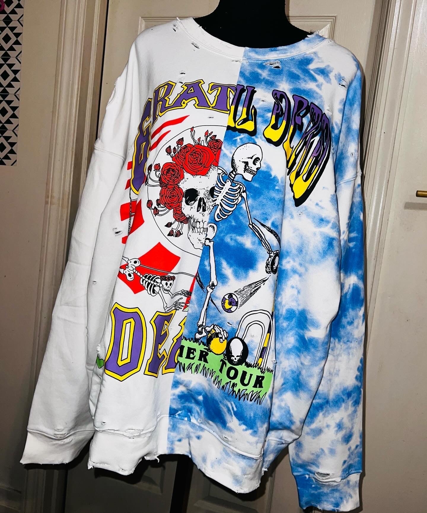 Grateful Dead Oversized Split Sweatshirt