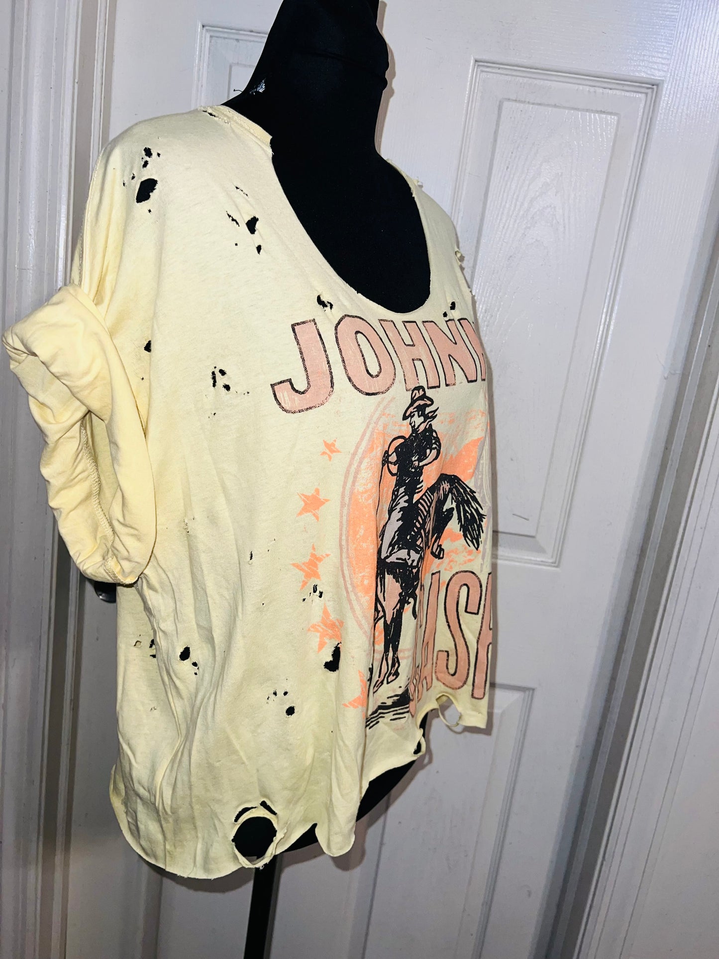 Johnny Cash Oversized Distressed Tee (As Is)