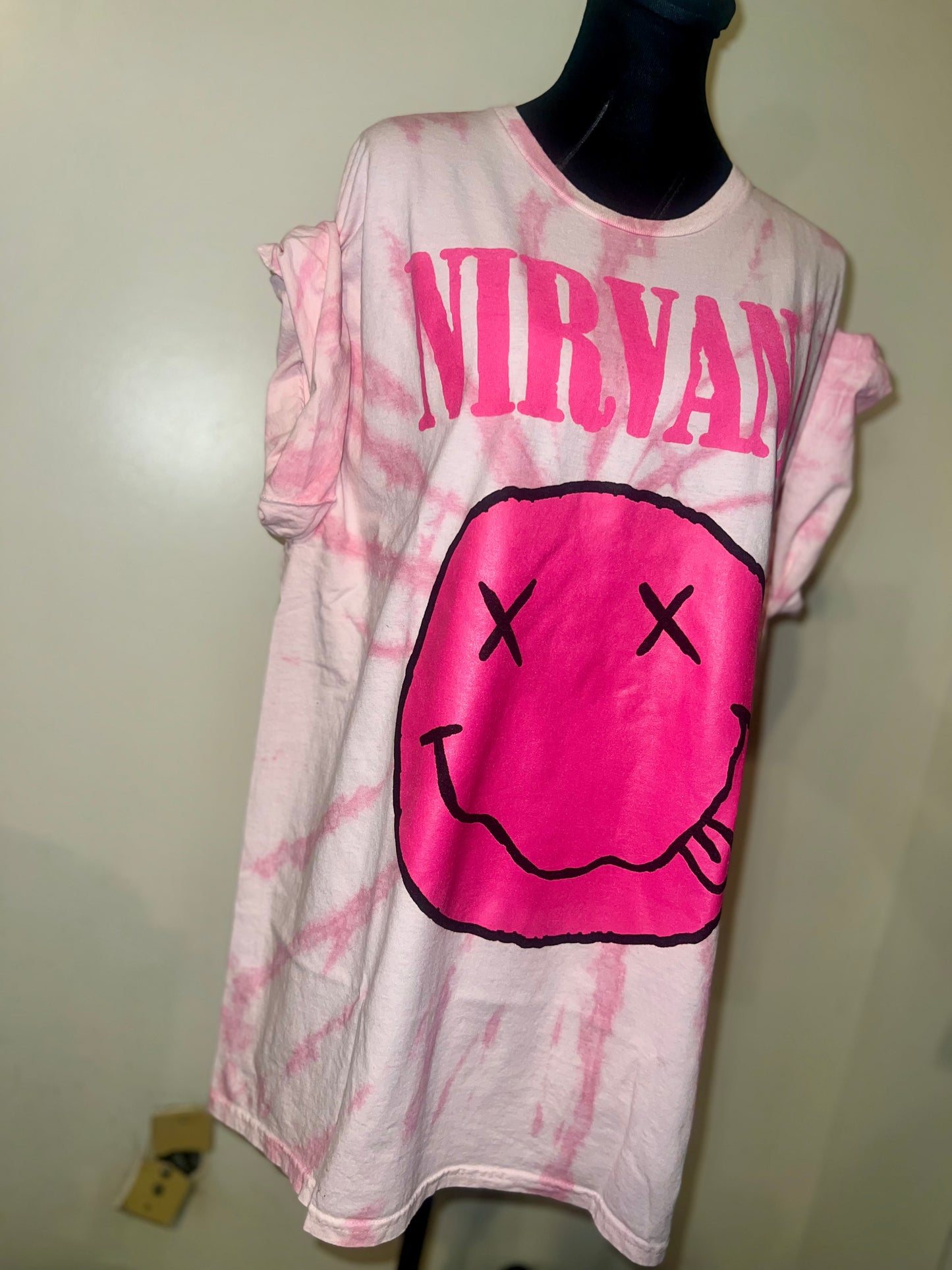 Nirvana Oversized Distressed Tee