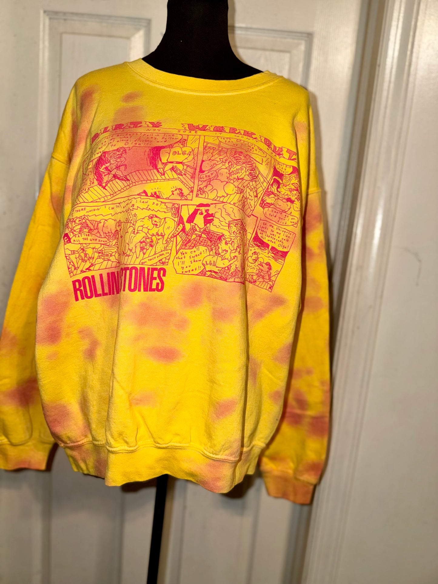 The Rolling Stones Oversized Distressed Sweatshirt