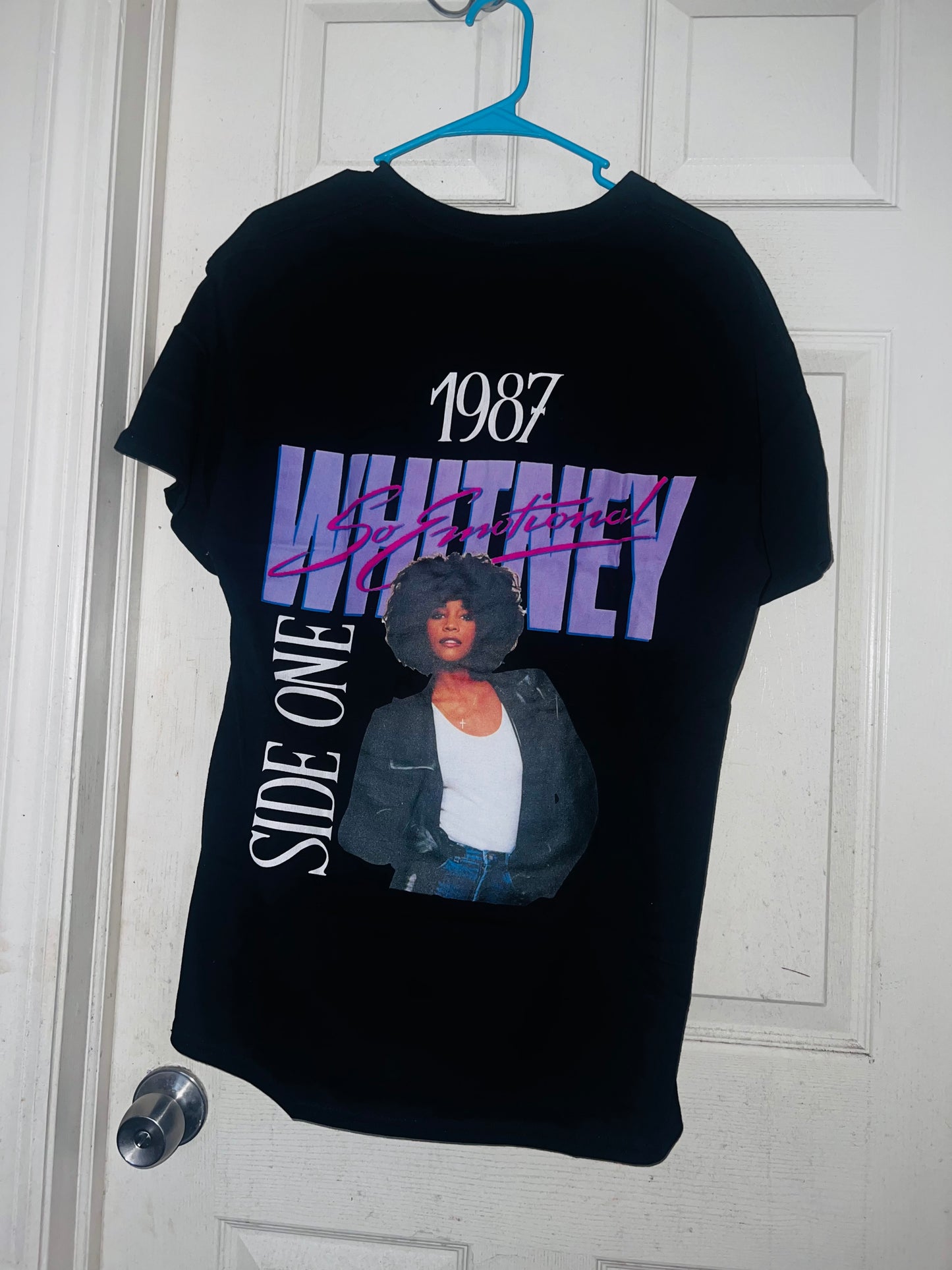 Whitney Houston Double Sided Oversized Distressed Tee