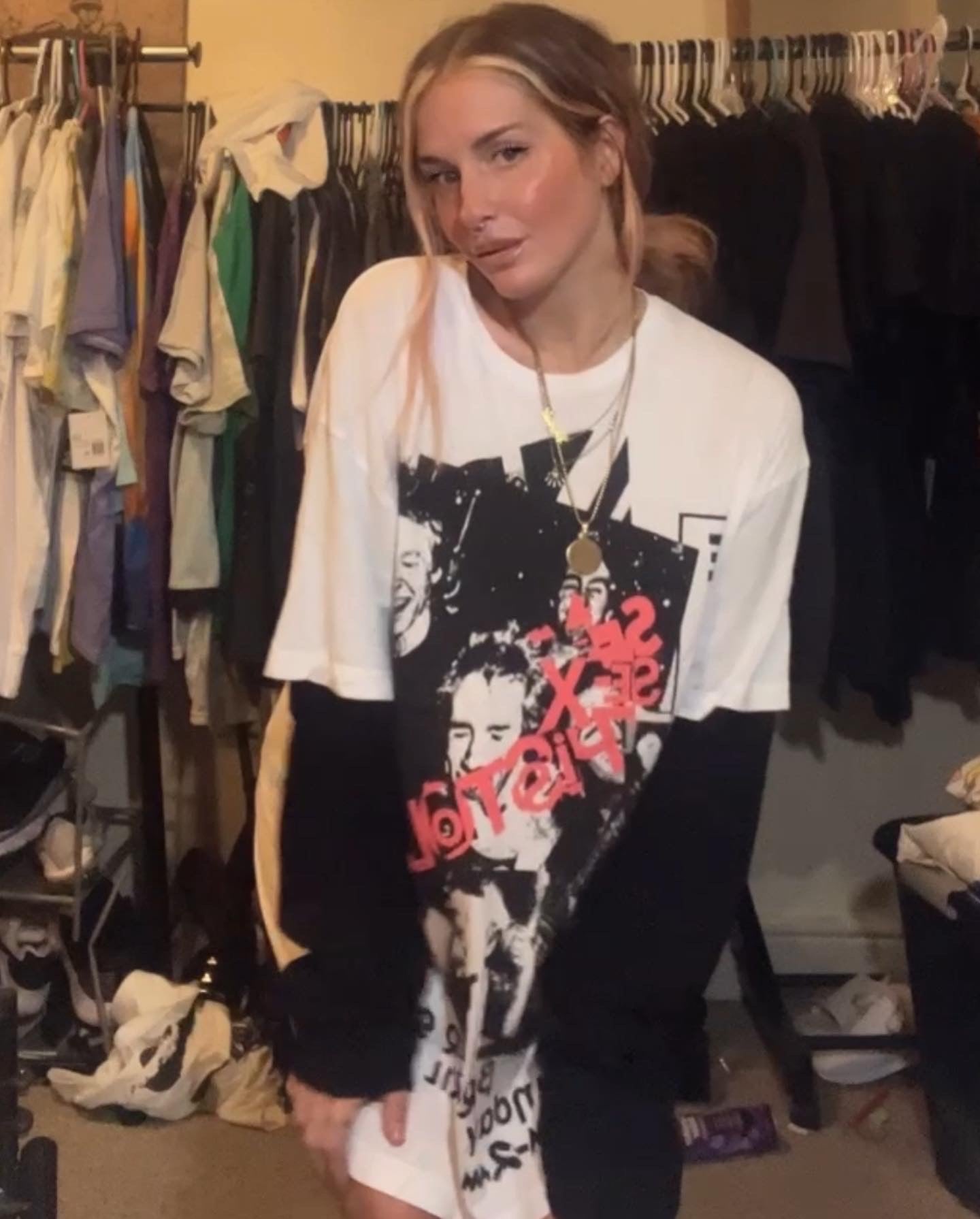 Sex Pistols Double Sided Long Sleeve Oversized Shirt