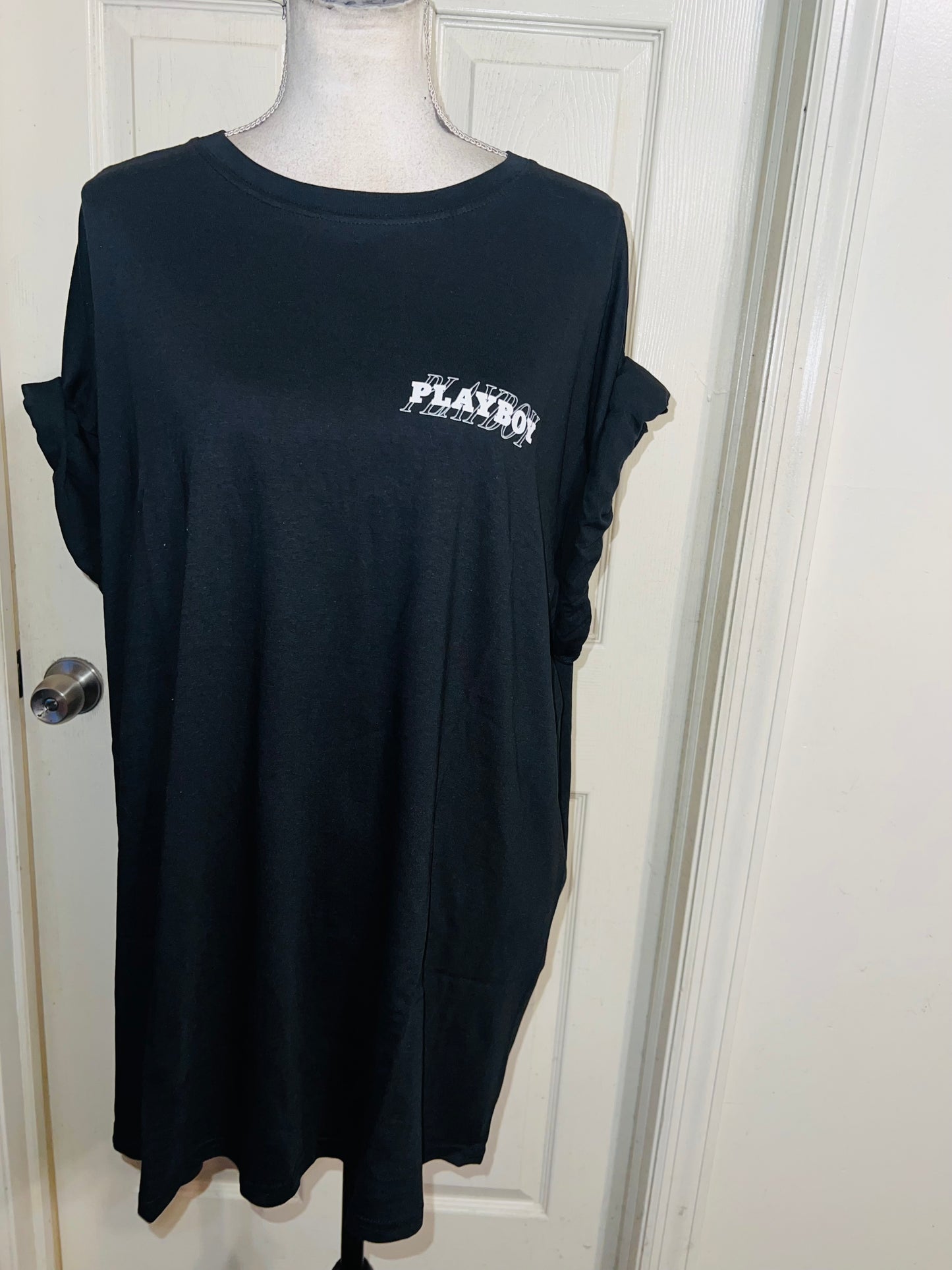 Playboy Double Sides Oversized Distressed Tee