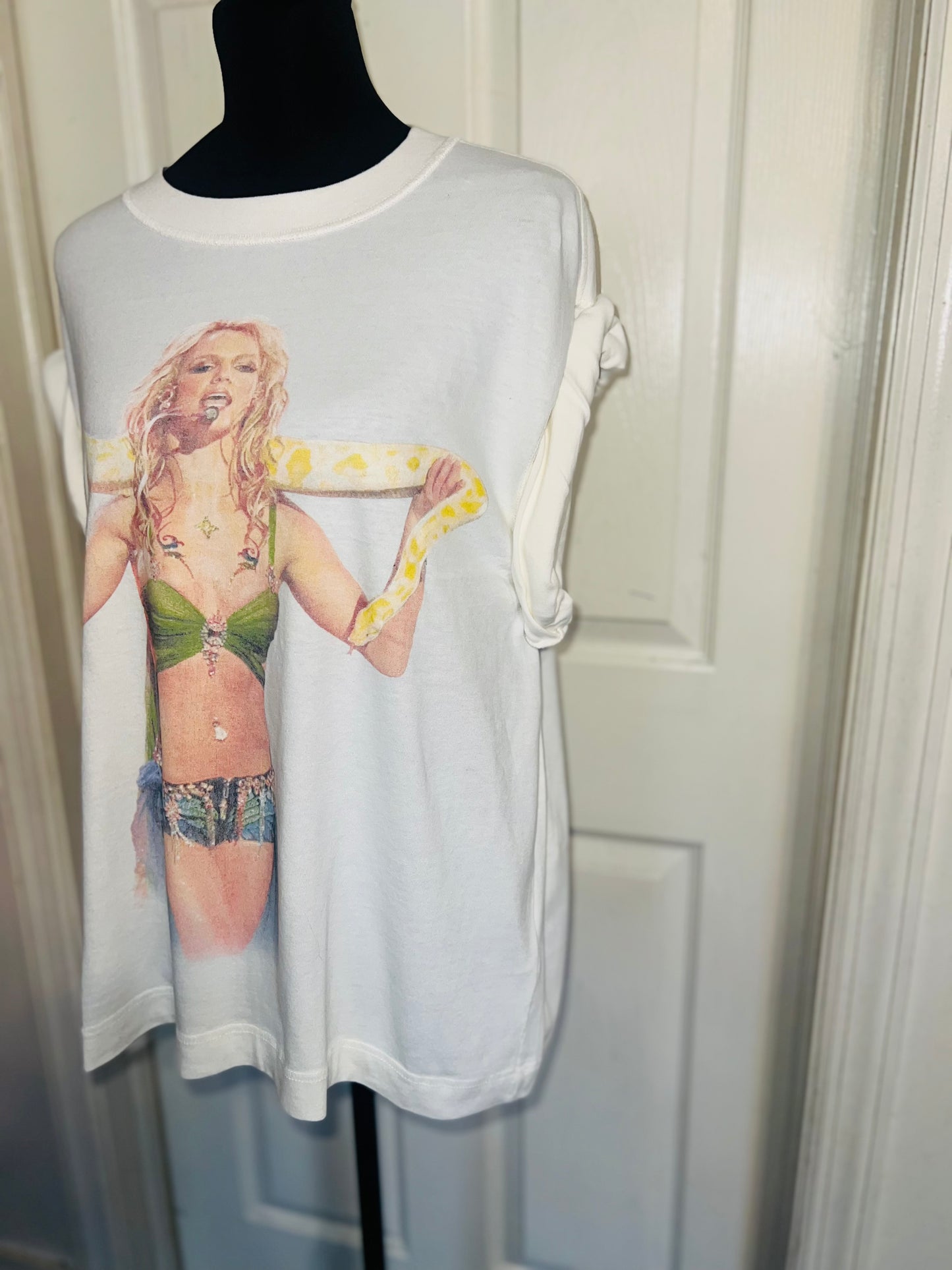 Britney Spears Oversized Distressed Tee