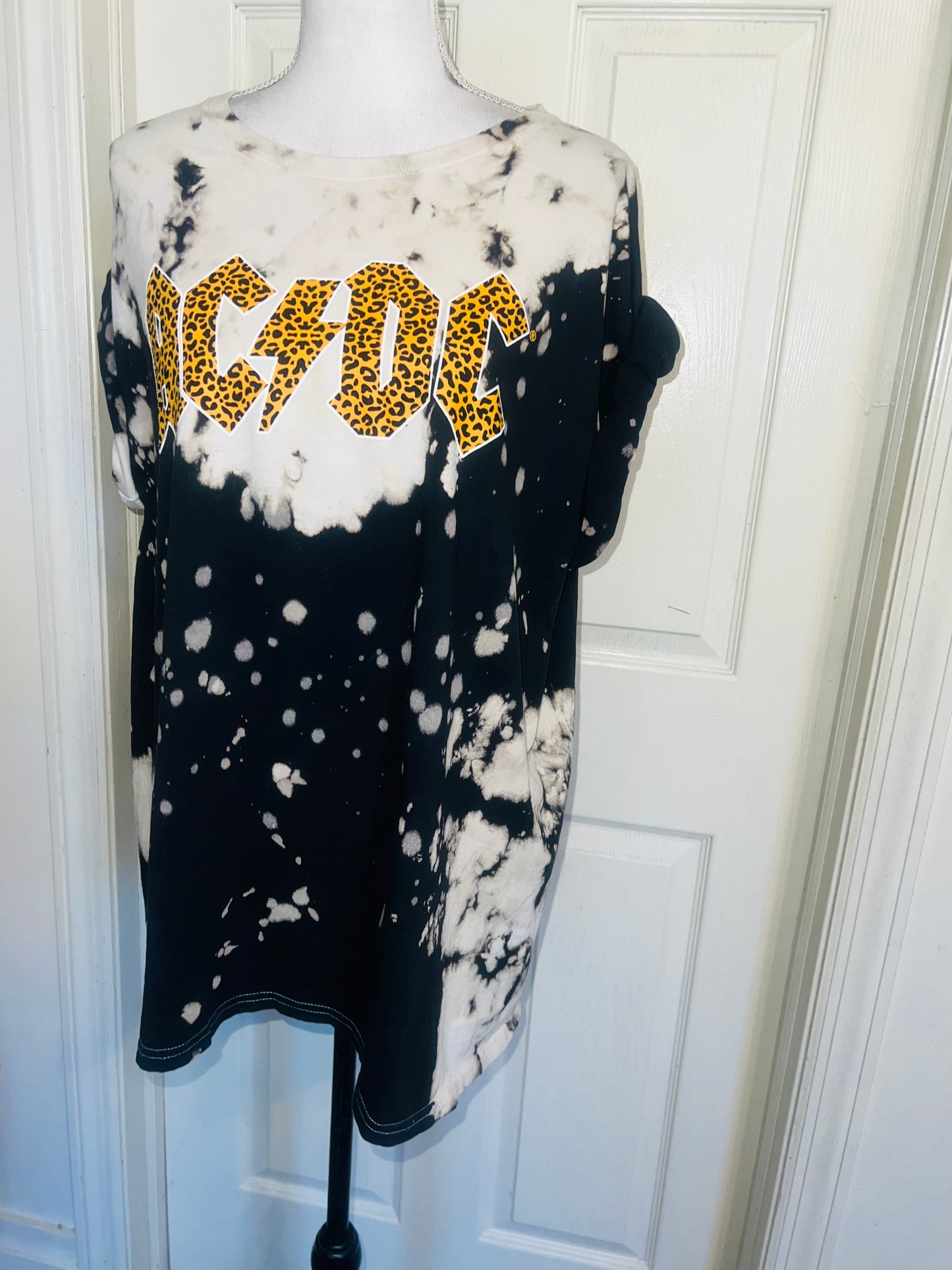 AC/DC Oversized Distressed Tee